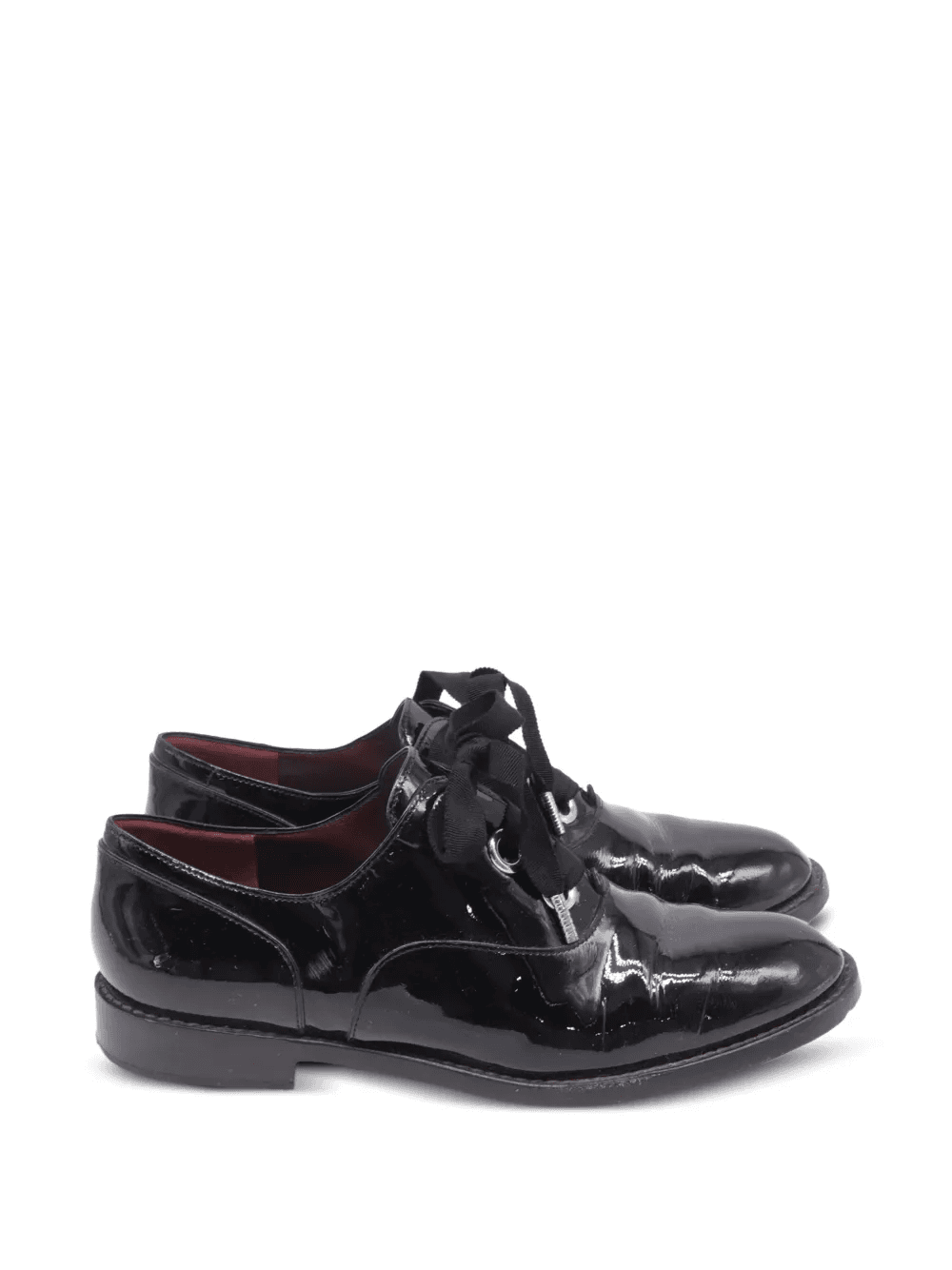 lace-up patent leather shoes - Image 1