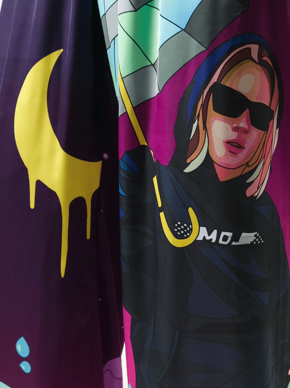 graphic print drawstring trousers - Image 1