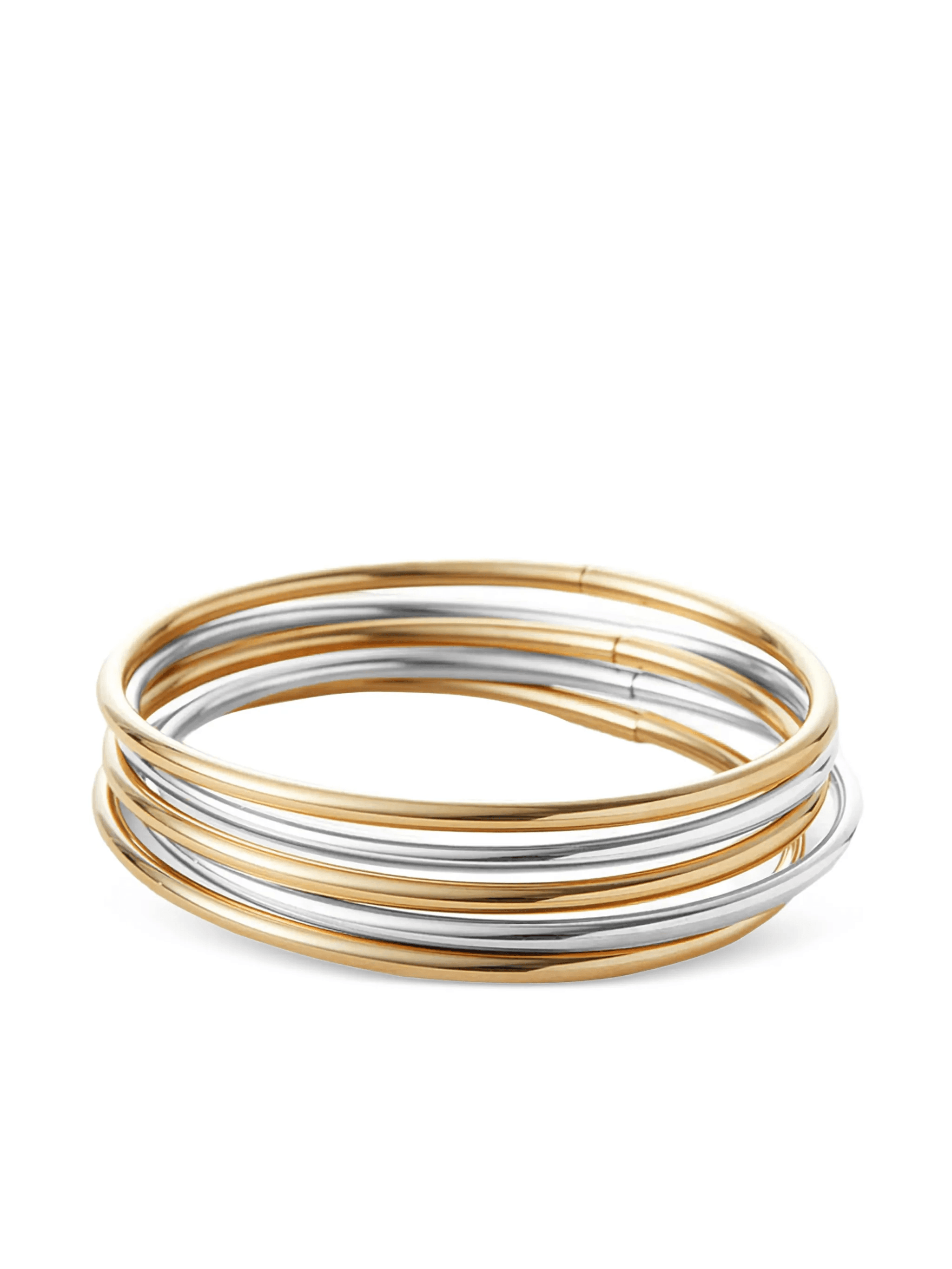 Dane two-tone bangle bracelet (set of five) - Image 1