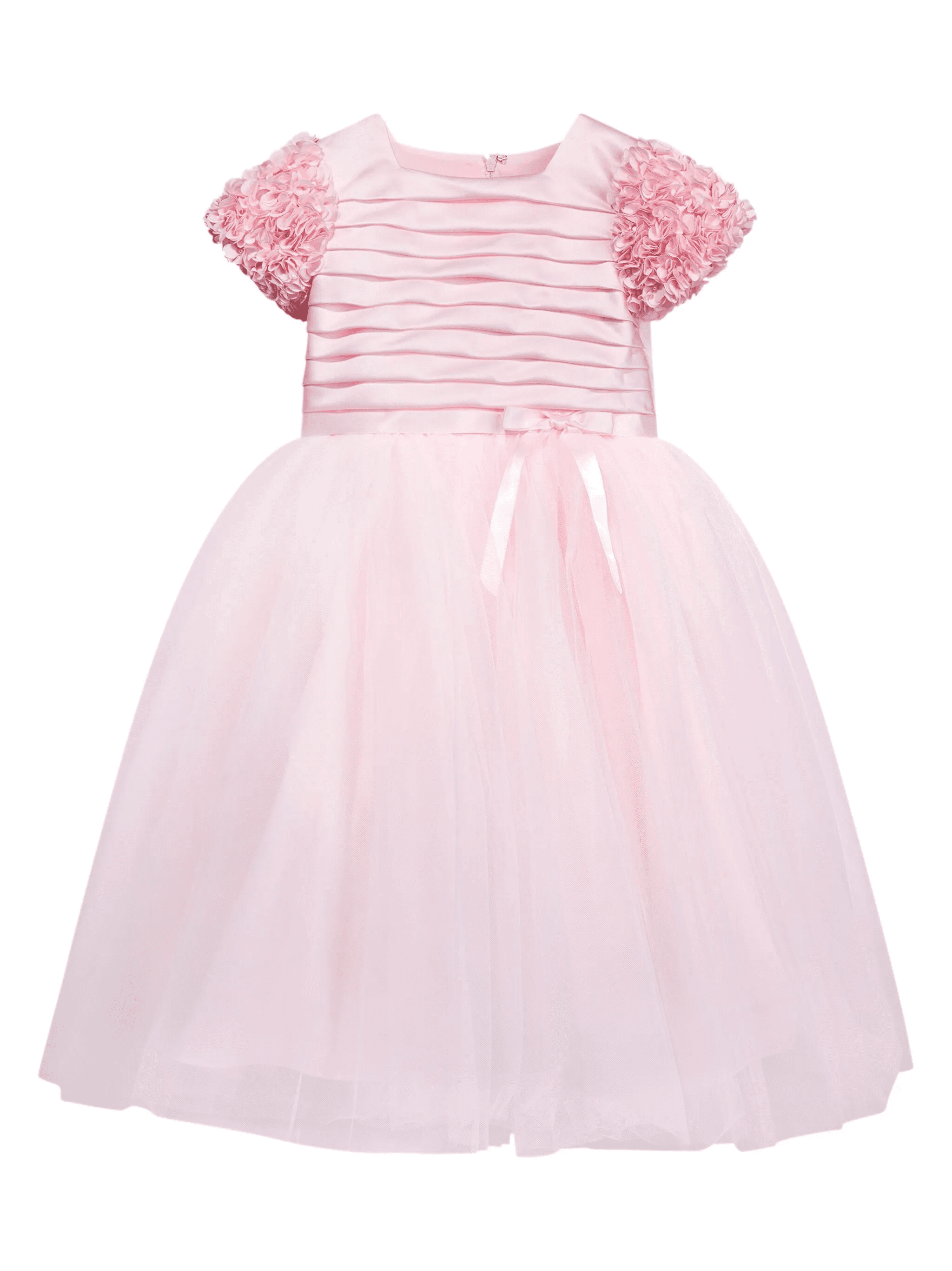 pleated ruffled belted gown dress - Image 1