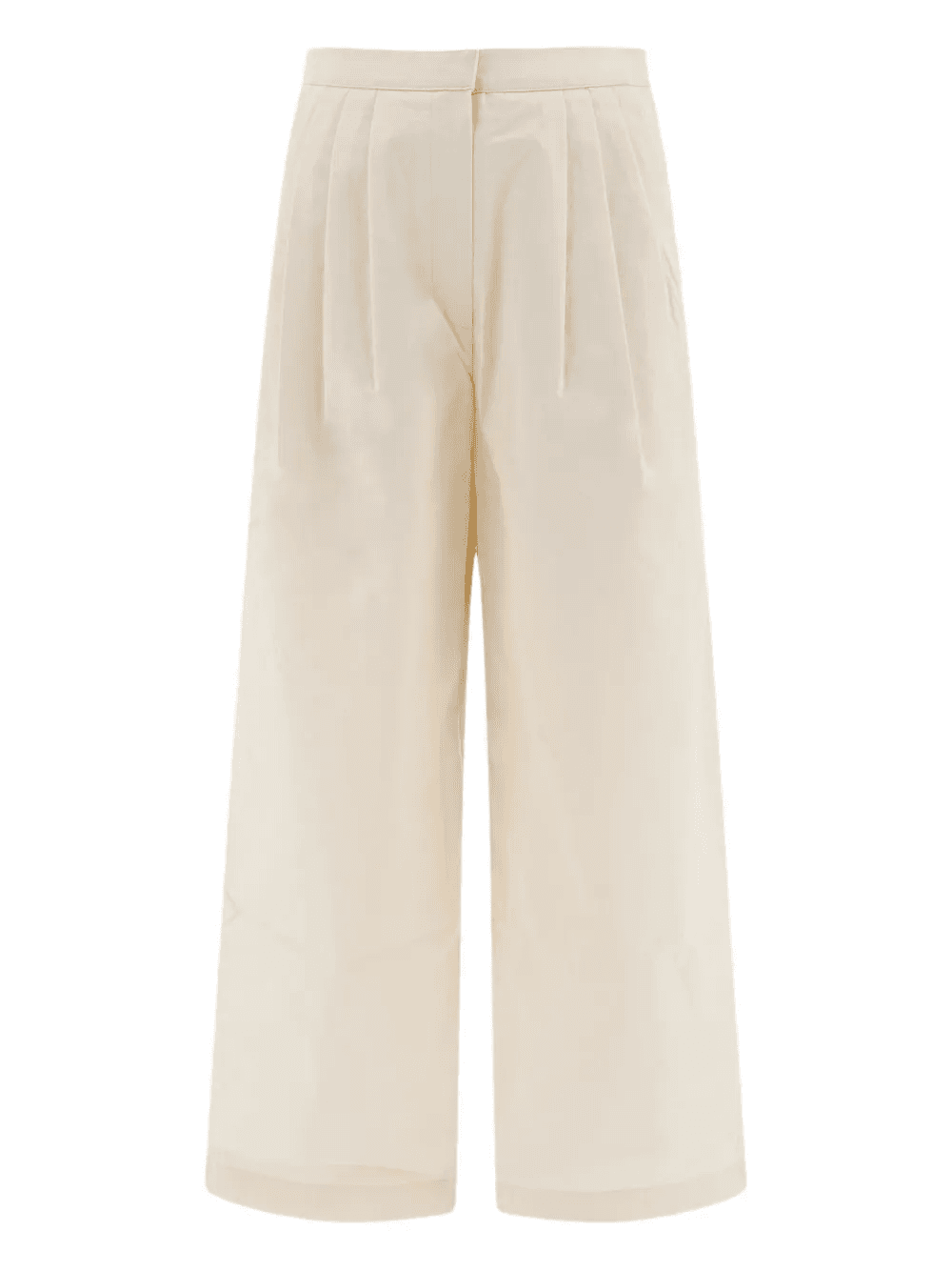 pleated cotton trousers - Image 1