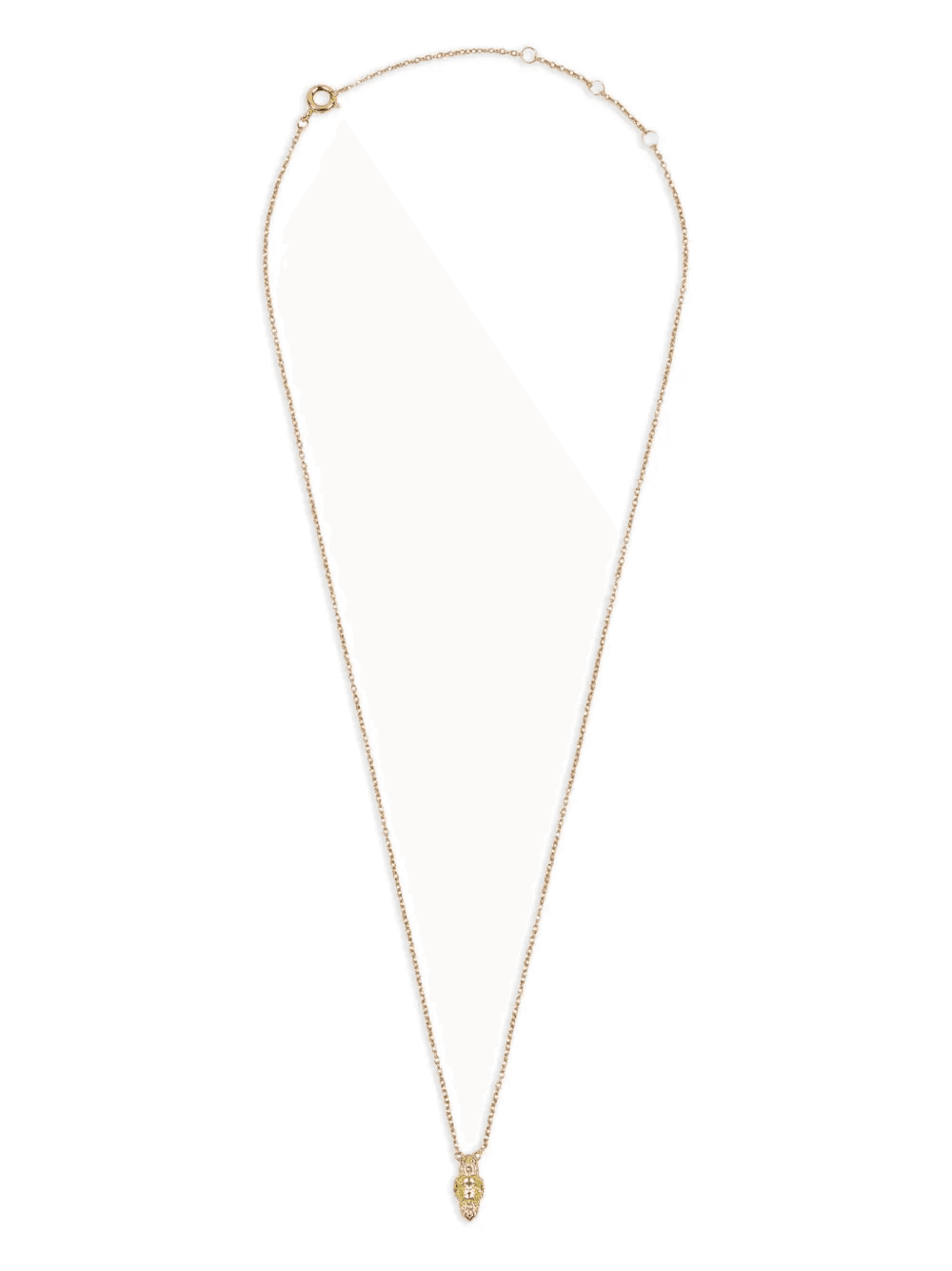 rose-gold oval-stone necklace - Image 1