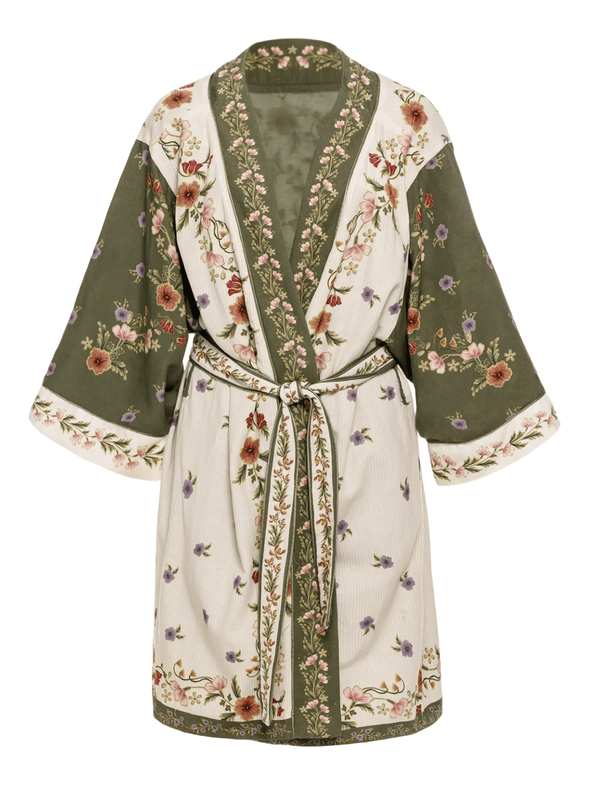 floral-print belted beach dress - Image 1