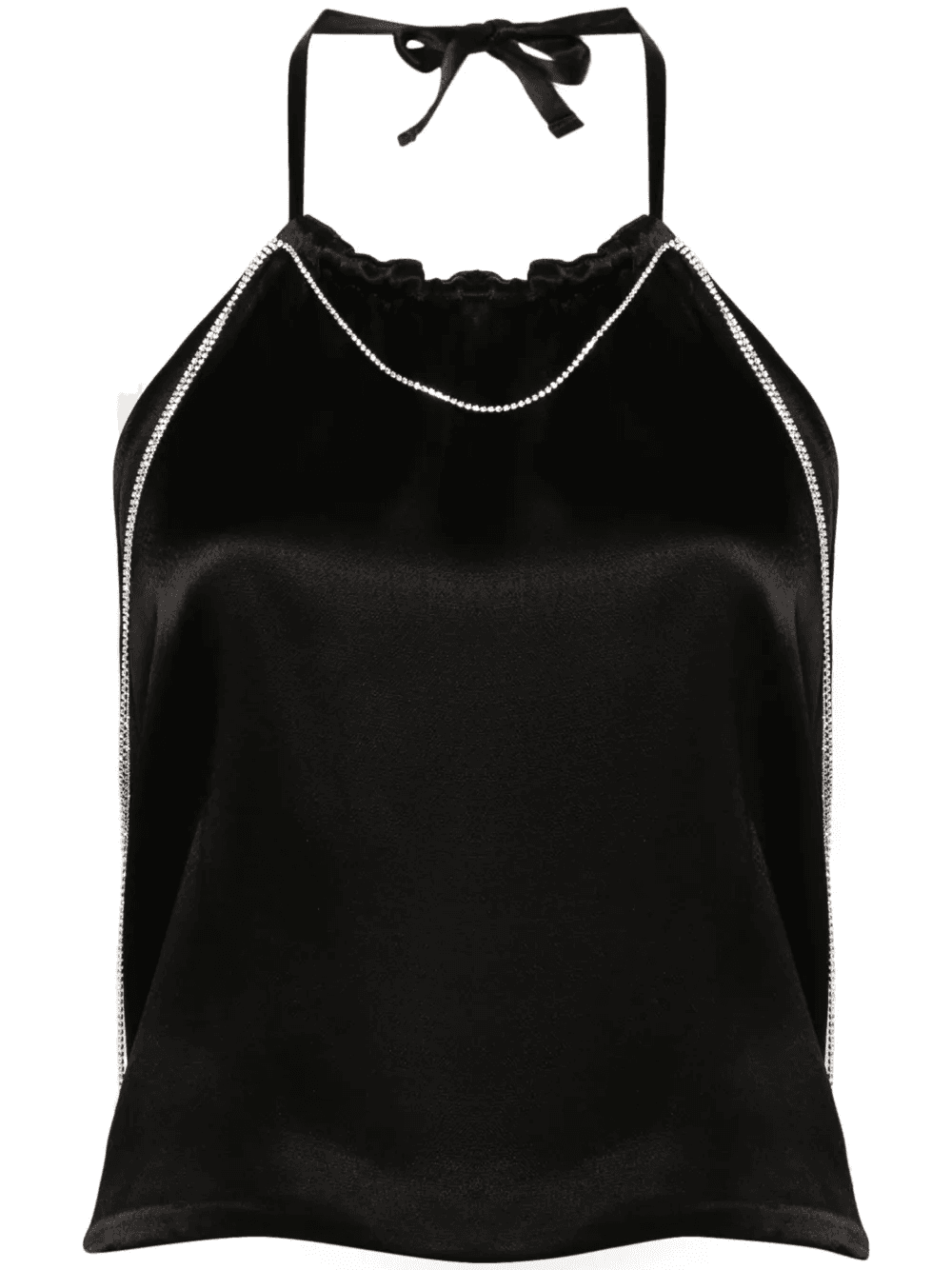 Layla crystal-embellished satin top - Image 1