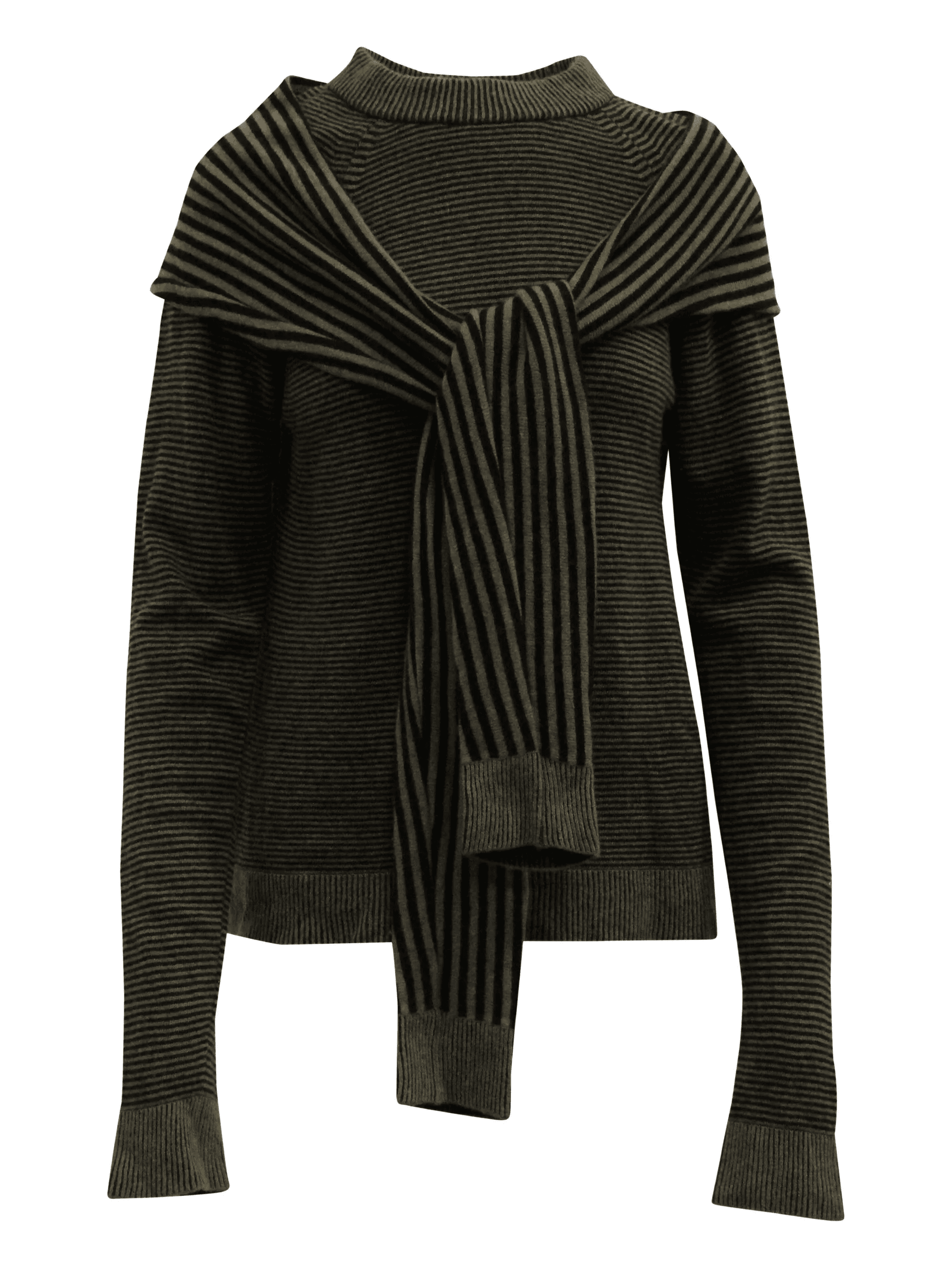striped tie-knot sweater - Image 1