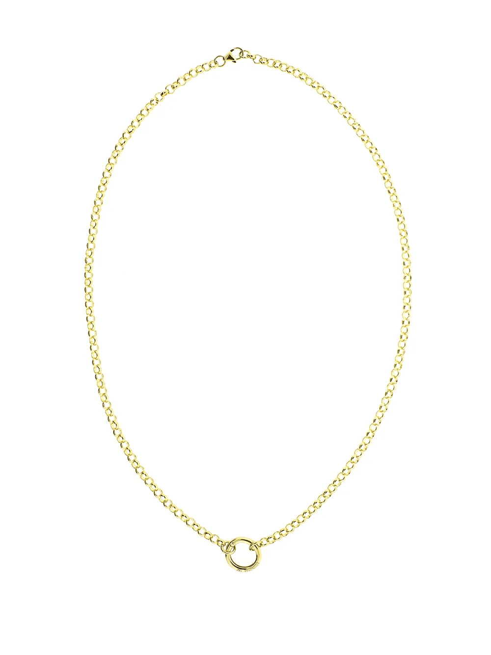 18kt yellow gold medium belcher open chain necklace - Image 1