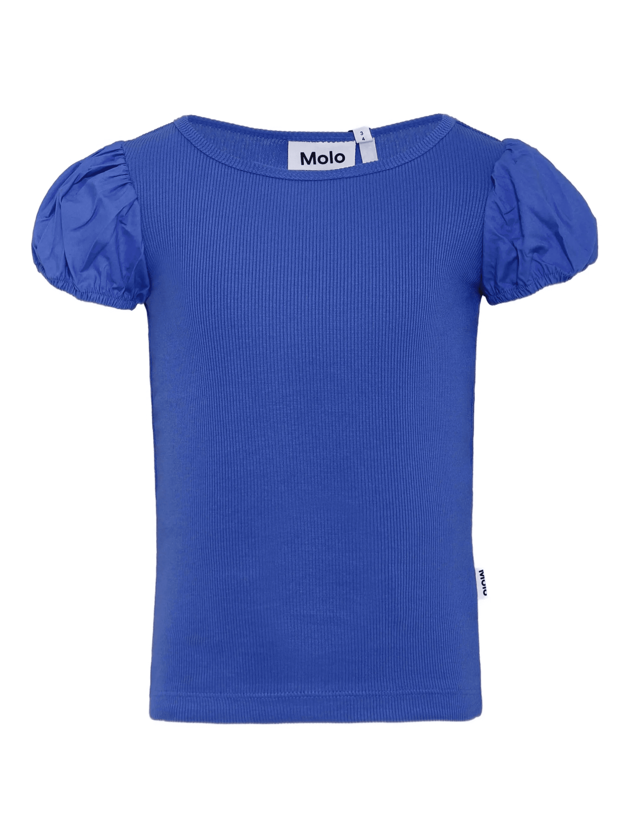 puff-sleeve ribbed T-shirt - Image 1