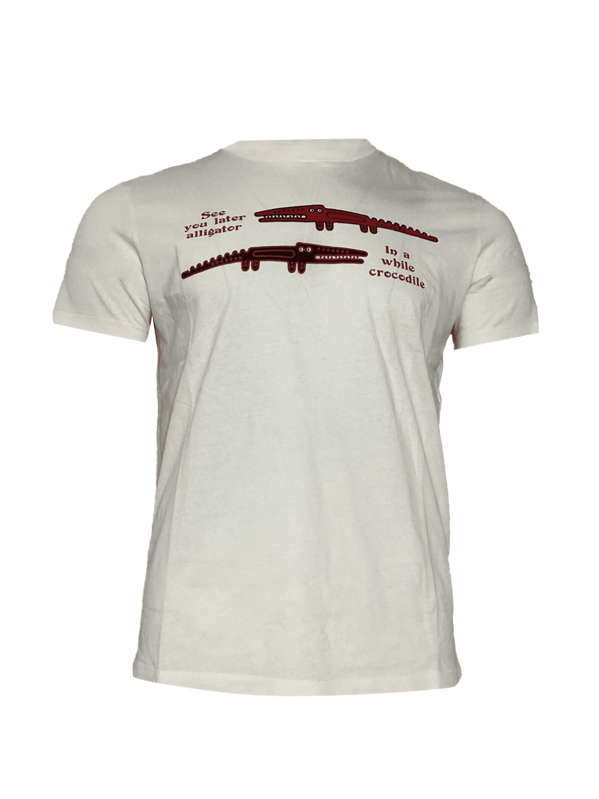 aligator-print crew-neck T-shirt - Image 1