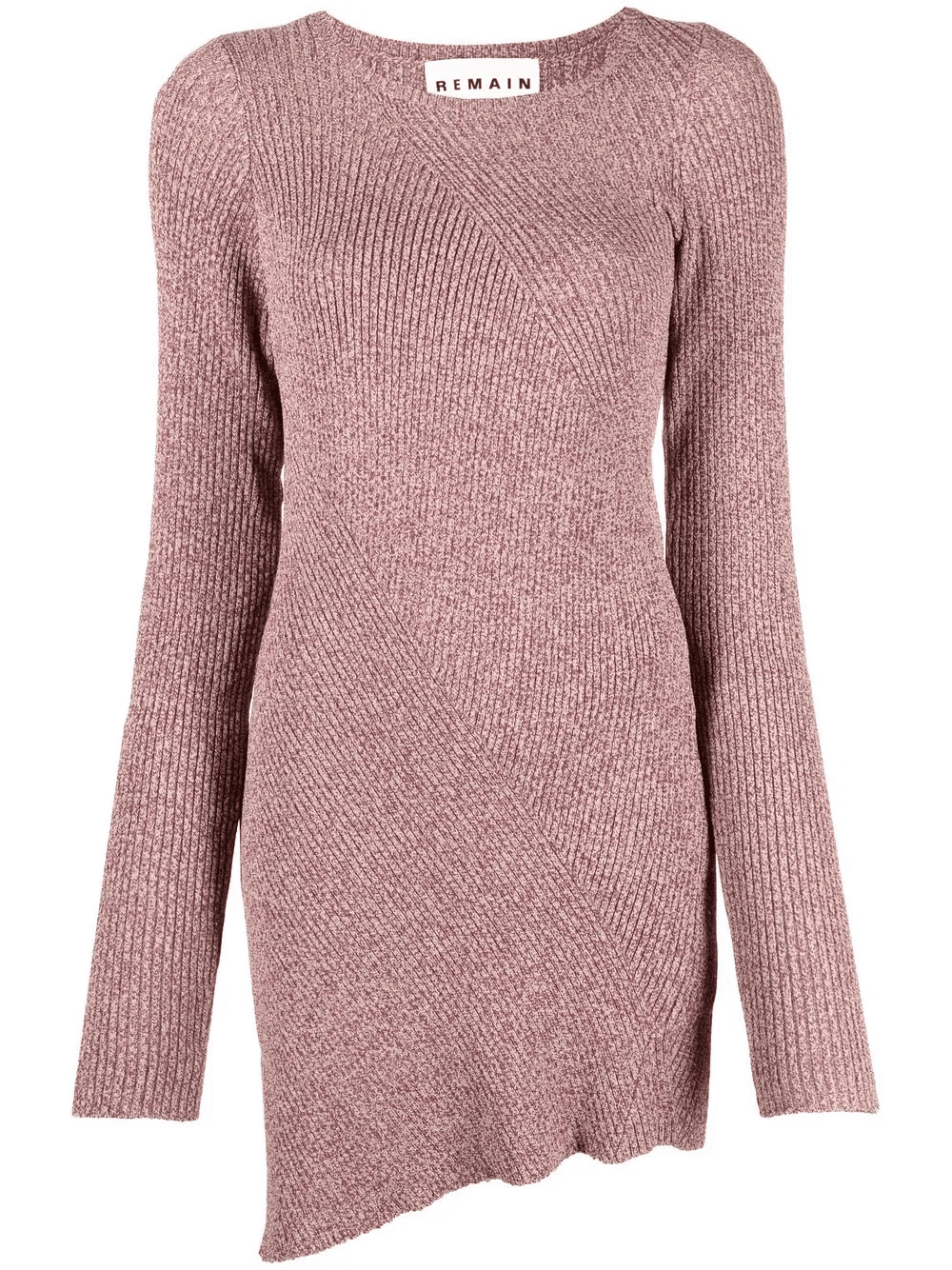mélange-knit asymmetrical jumper - Image 1