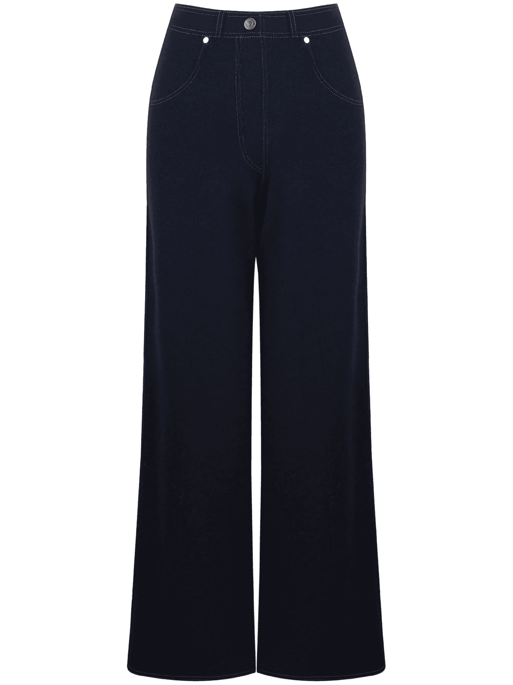 Opulent knitted flared trousers - Image 1