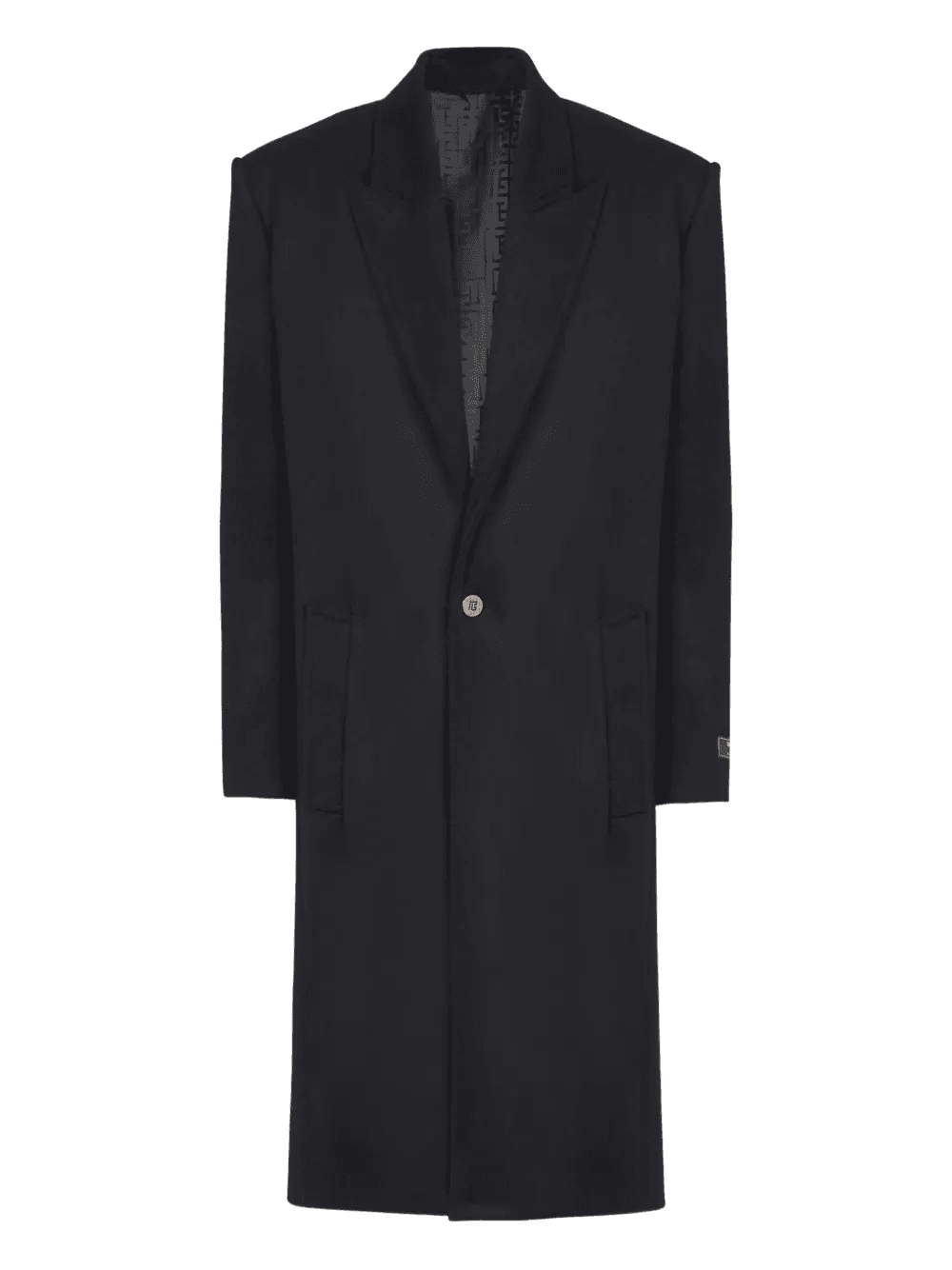 single-breasted wool coat - Image 1
