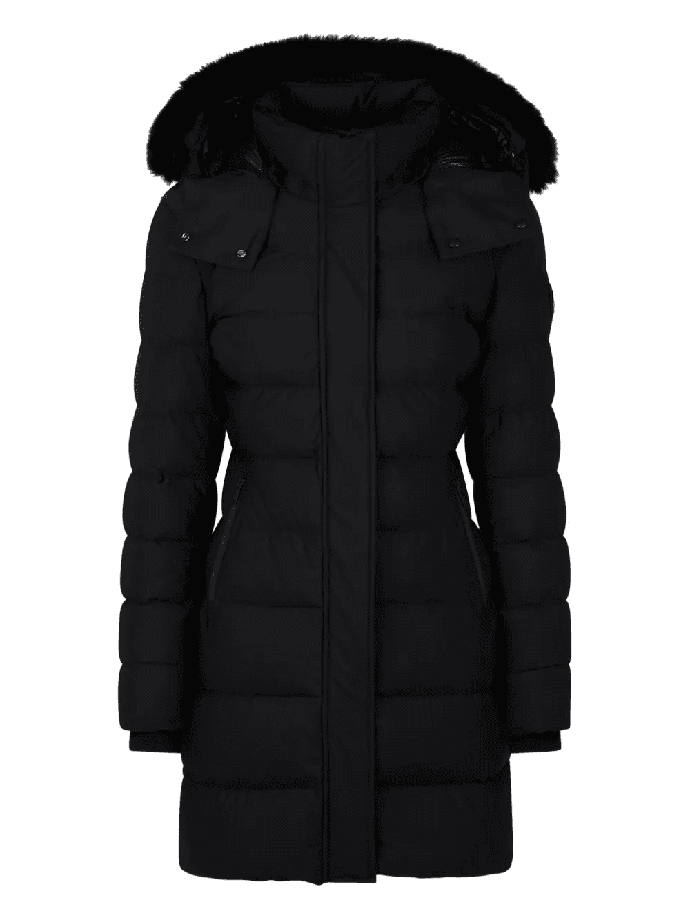 puffer fur-trimmed coat - Image 1