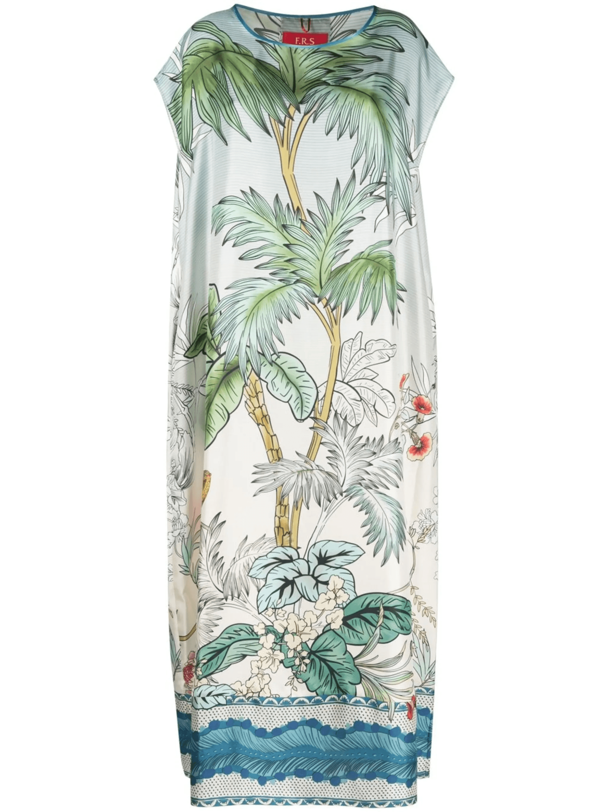 graphic-print silk maxi dress - Image 1