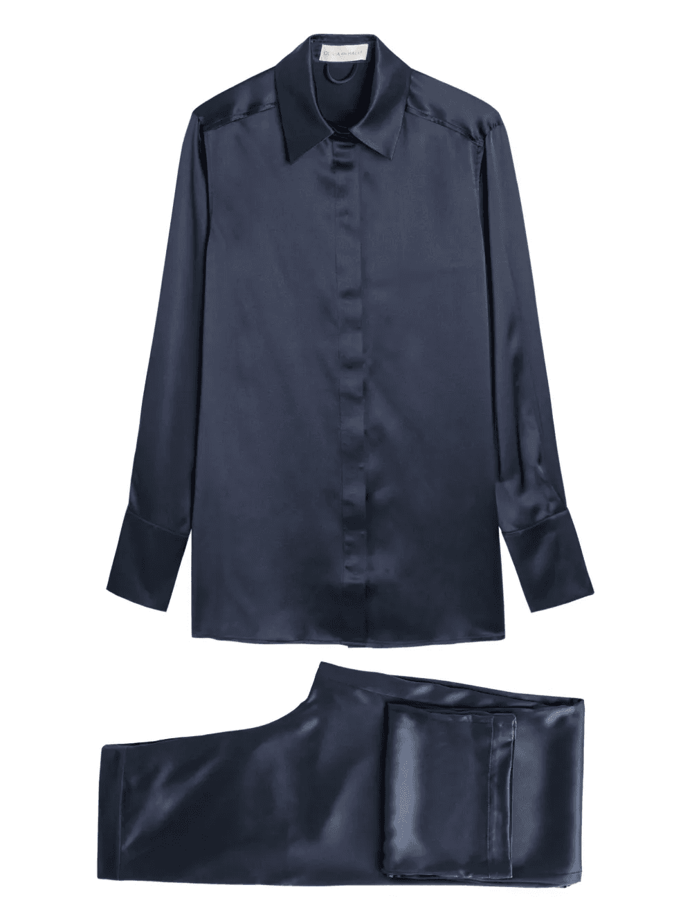 long-sleeve silk pyjama set - Image 1