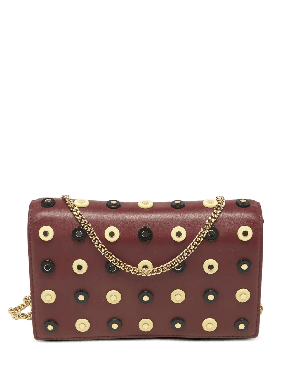 studded soiree leather clutch - Image 1