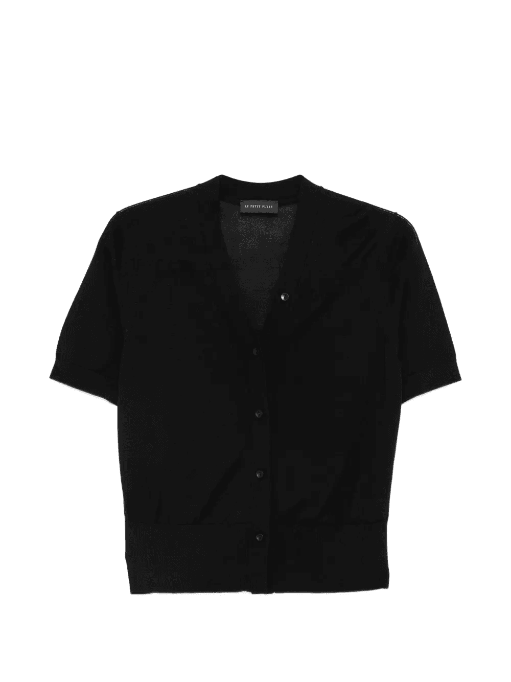 short-sleeve V-neck cardigan - Image 1