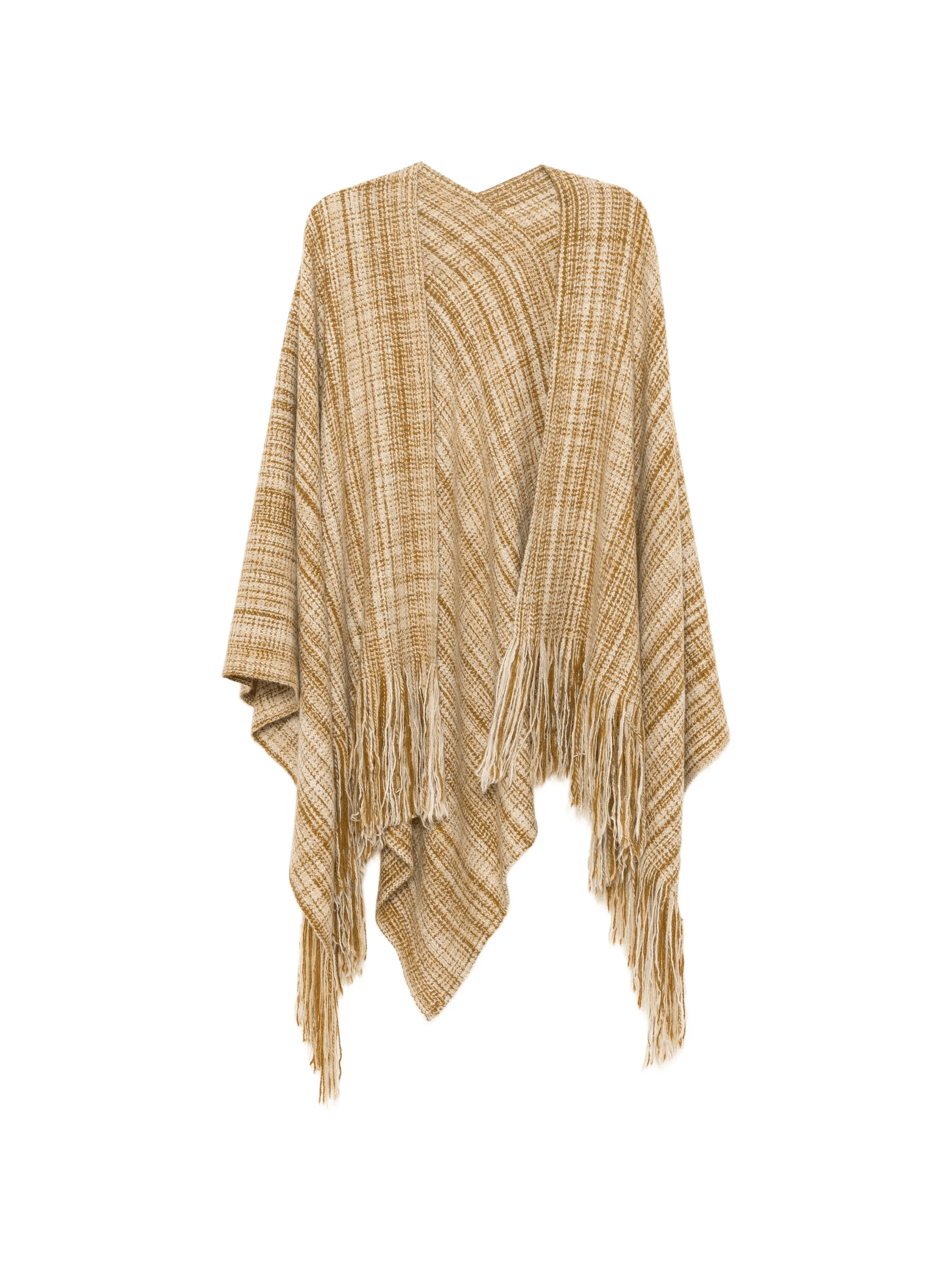 handspun fringed cape - Image 1