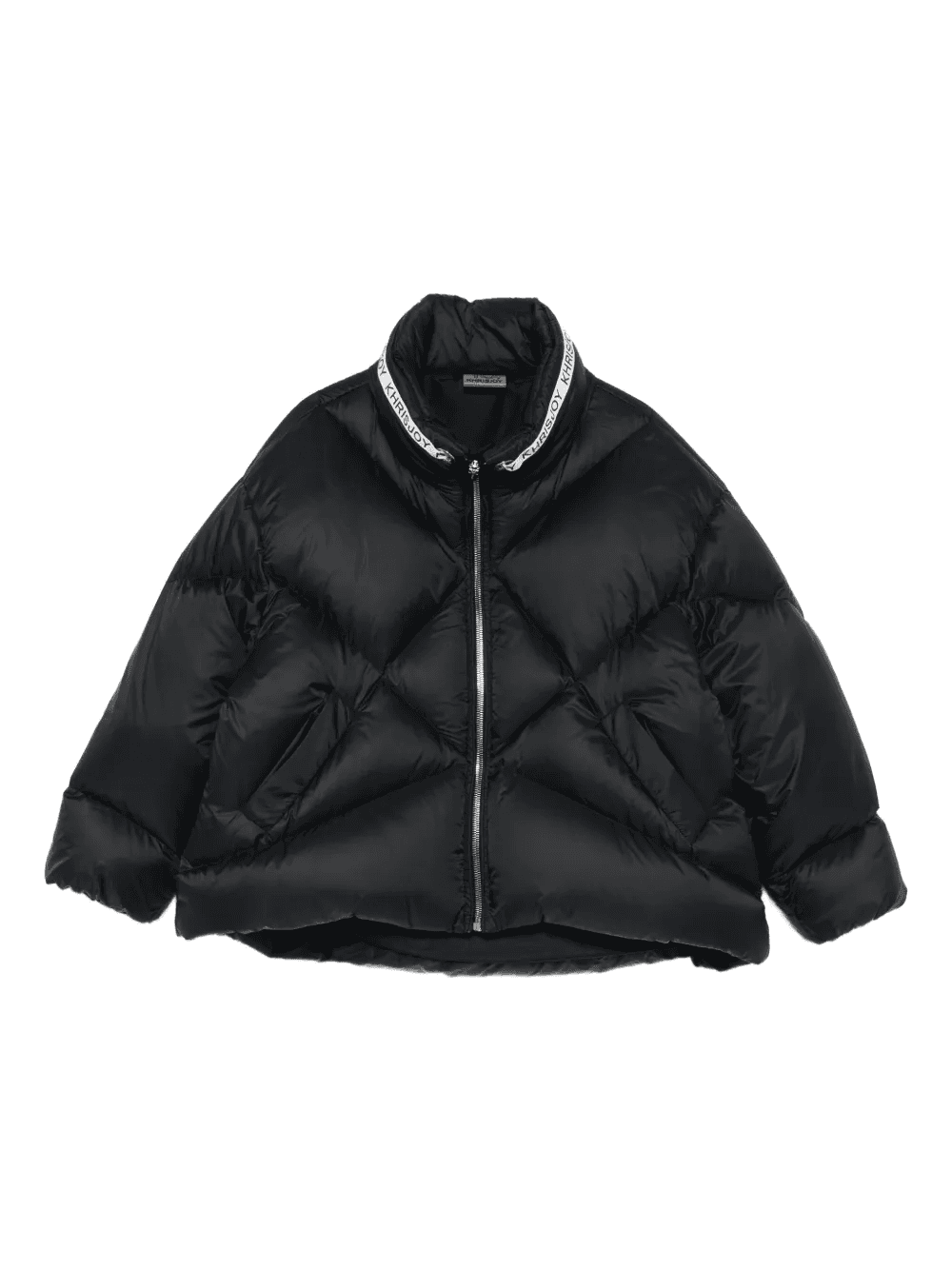 logo-tape padded jacket - Image 1