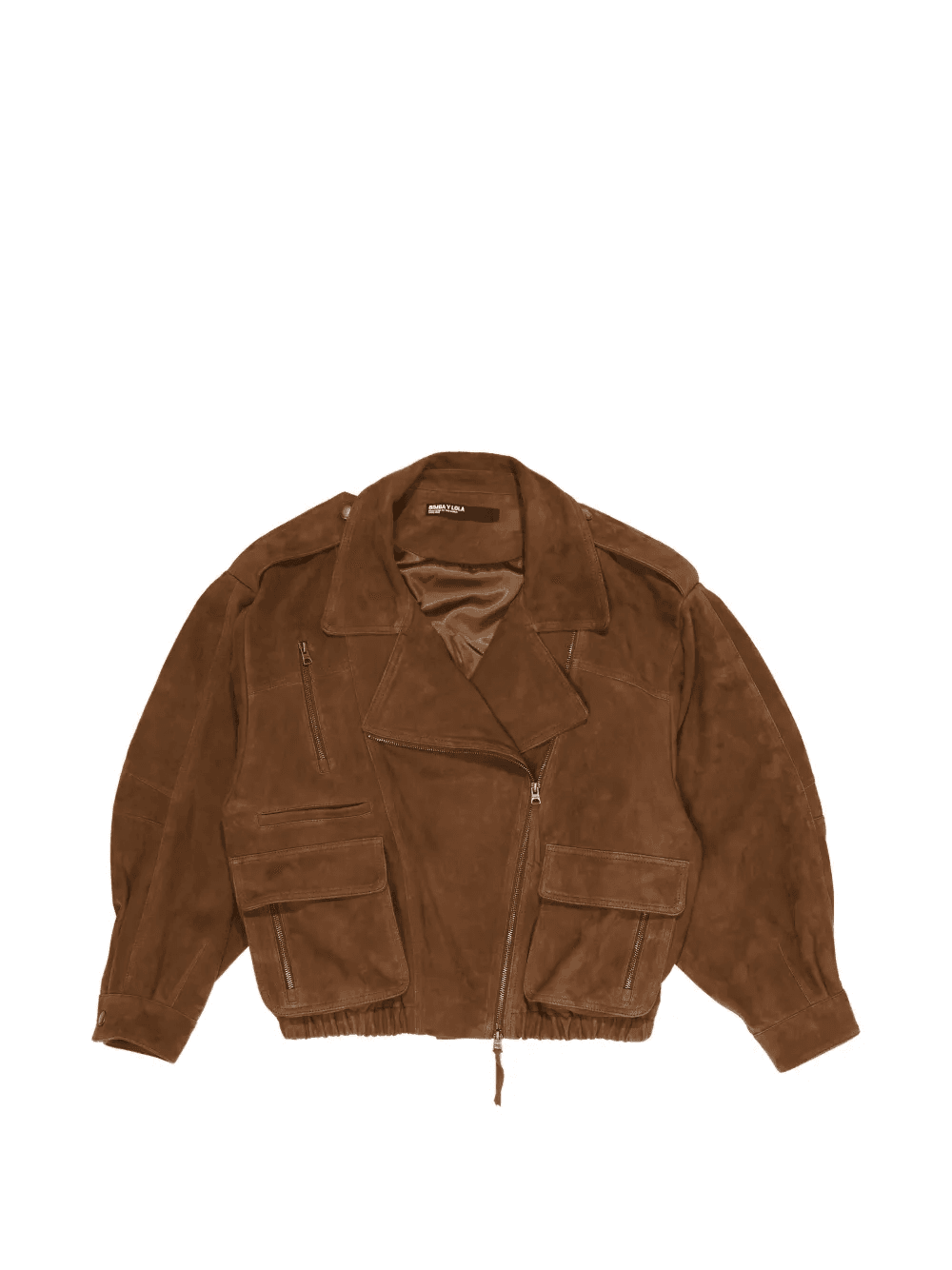 zip-fastening suede jacket - Image 1