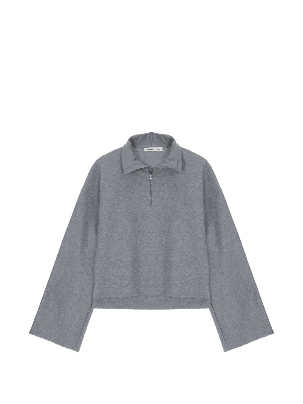 high-neck half-zip sweatshirt - Image 1
