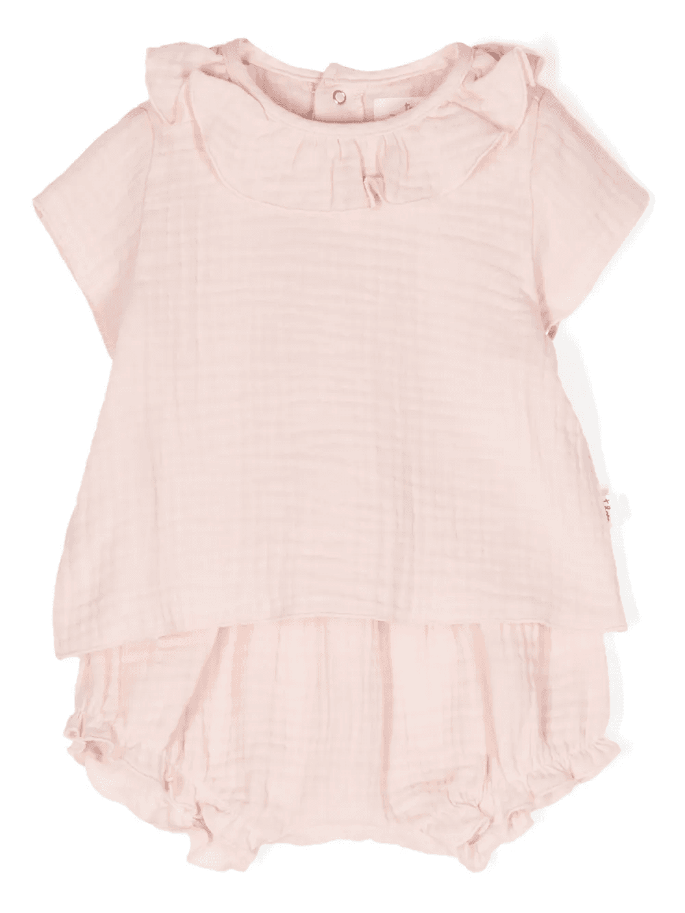 ruffled cotton babygrow set - Image 1