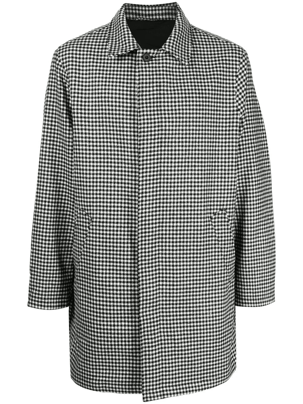 wool dogtooth pattern coat - Image 1