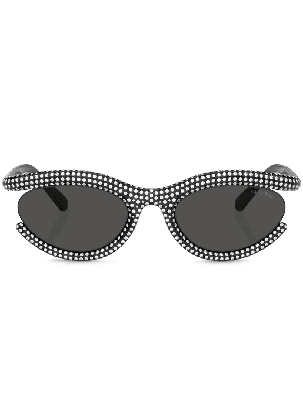 pavé crystal-embellished oval-frame sunglasses - Image 1
