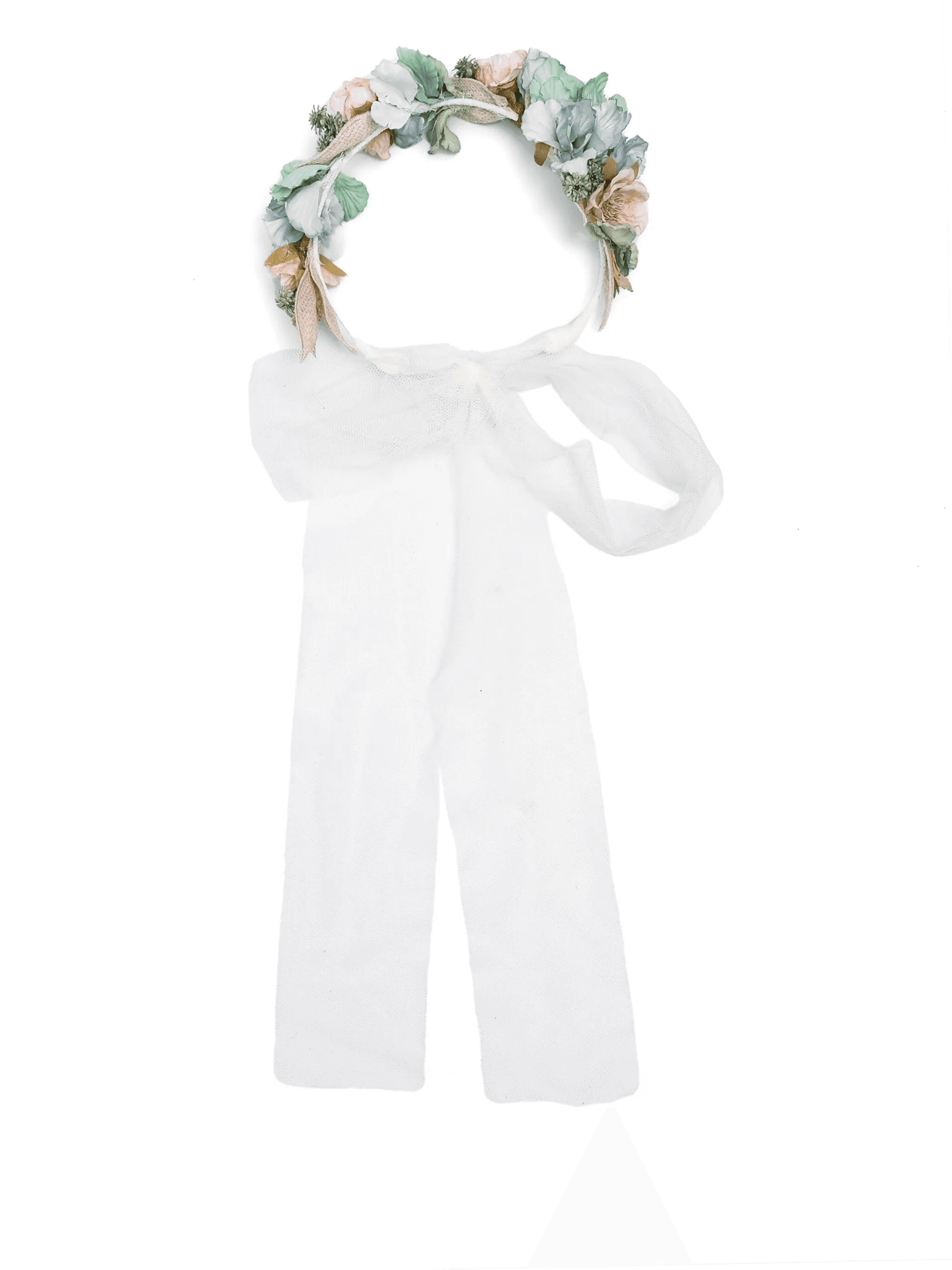 floral-appliqué ceremony crown - Image 1