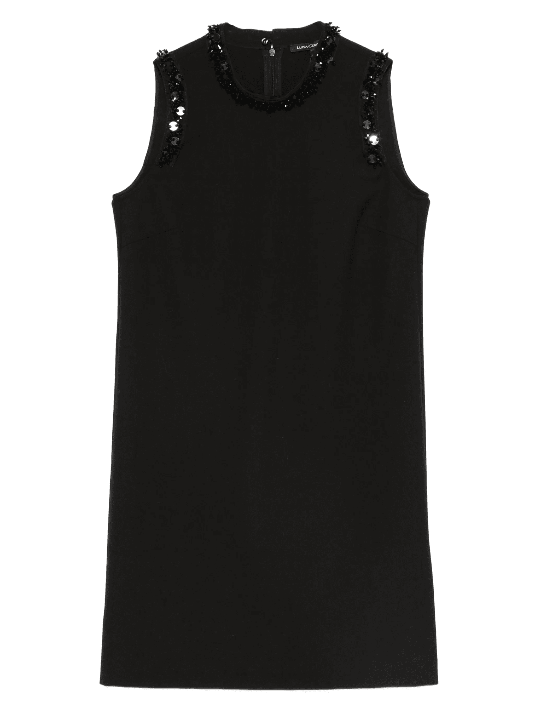 beaded-neck sleeveless mini dress - Image 1