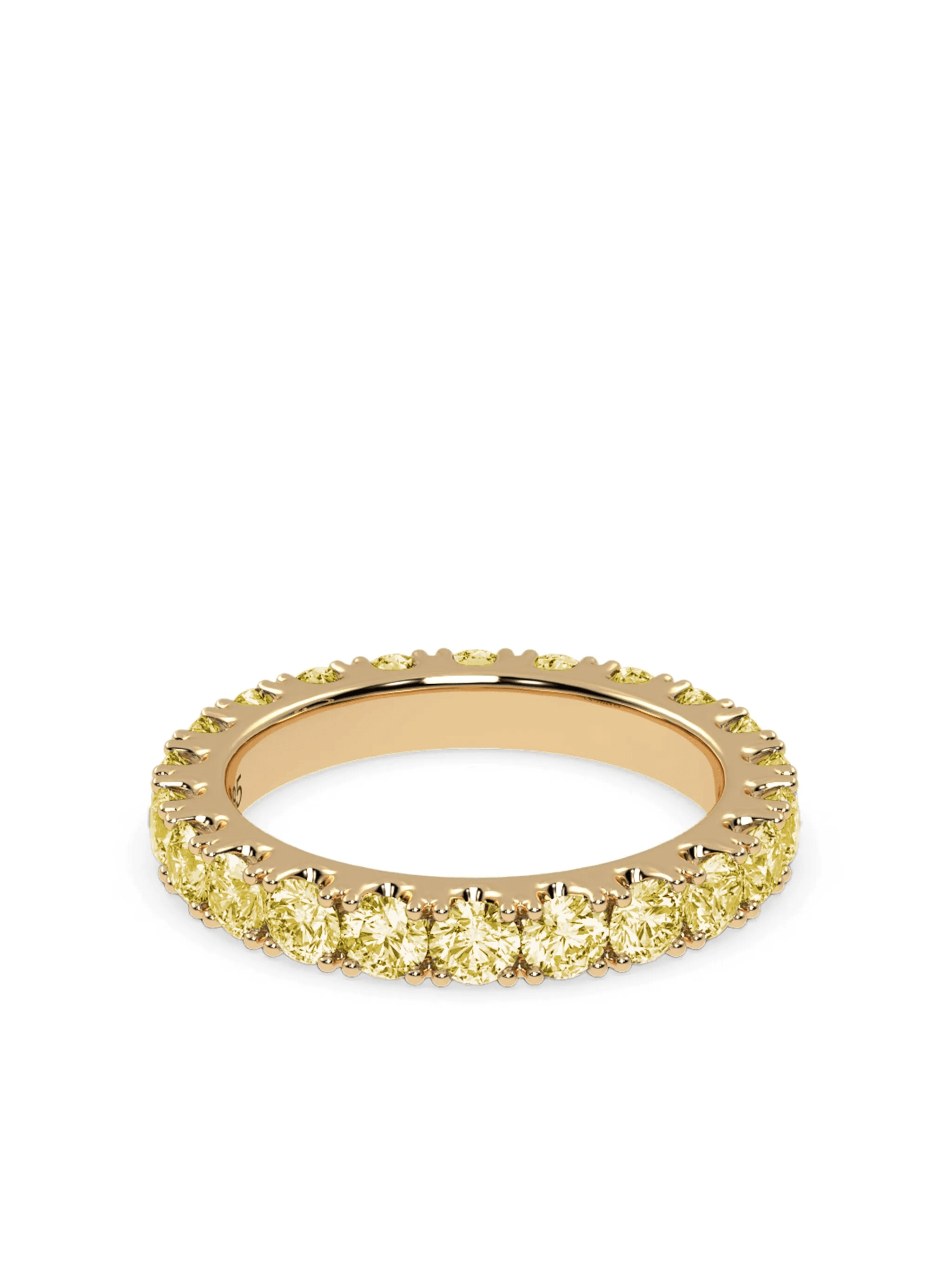 18kt recycled yellow gold Memory diamond ring - Image 1