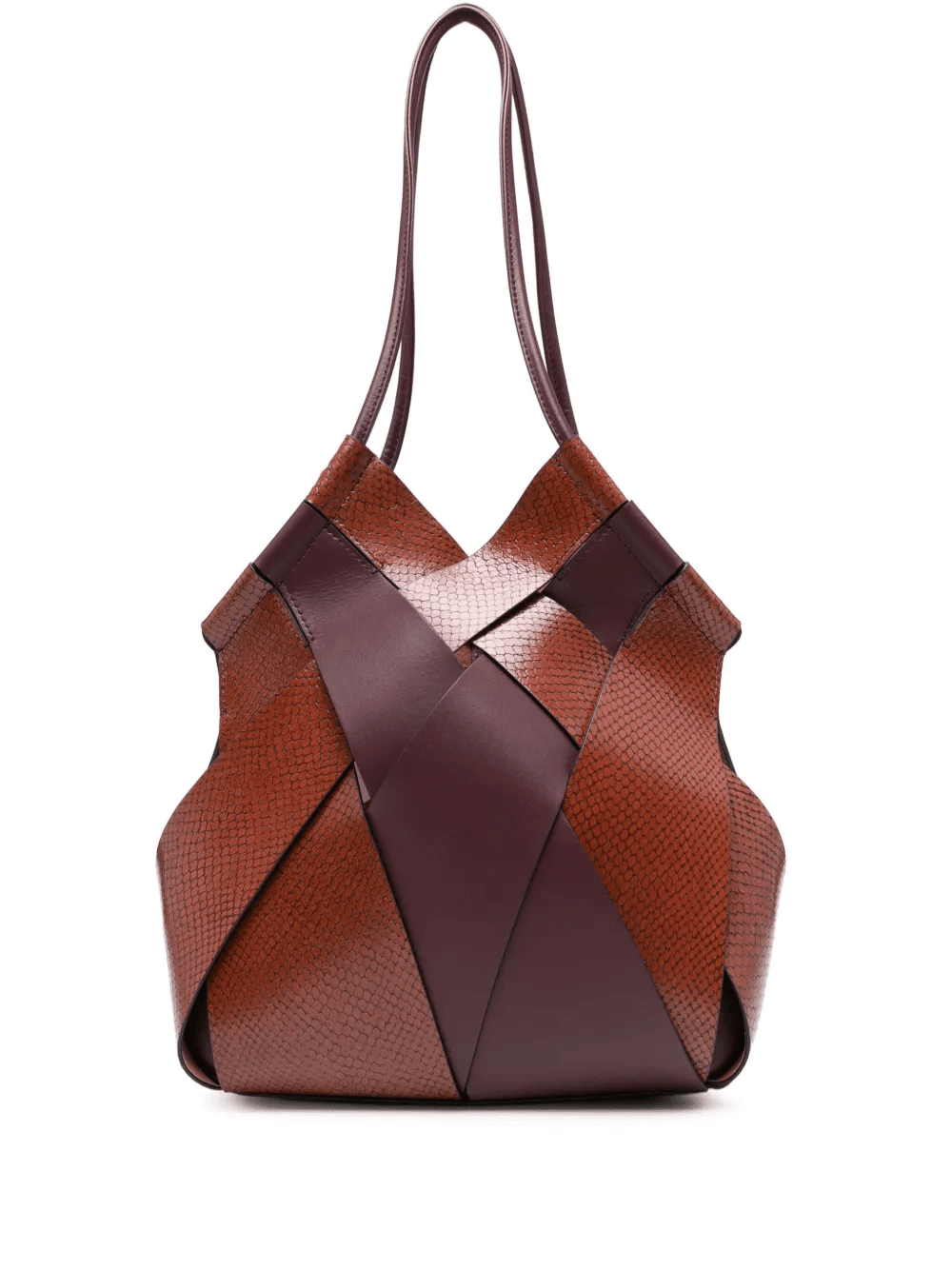 Charlotte woven leather shoulder bag - Image 1
