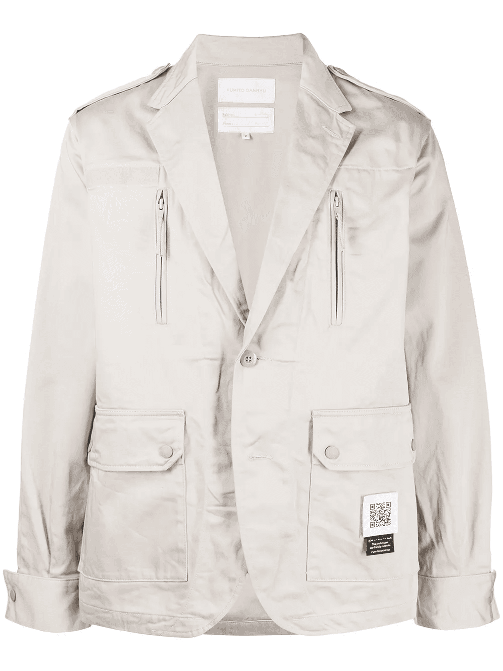 single-breasted multiple-pocket blazer - Image 1