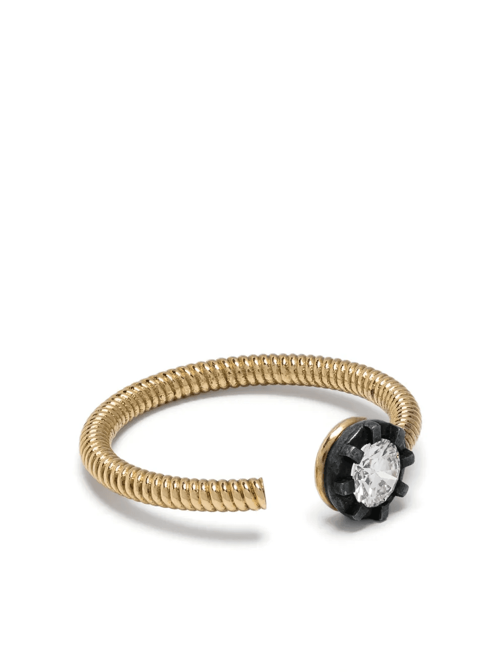 18kt yellow gold Cabo & Midnight M diamond ring - Image 1