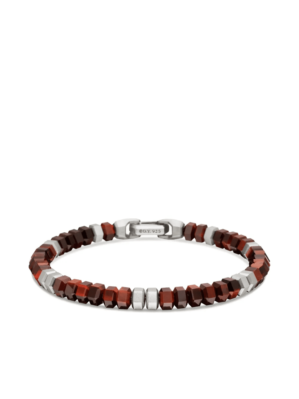 sterling silver Hex Bead bracelet (6mm) - Image 1