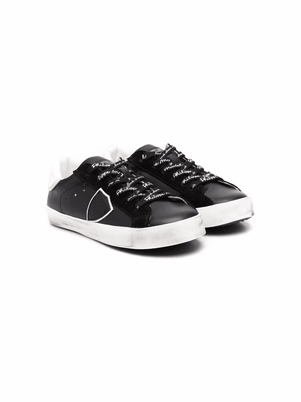 logo-patch low top sneakers - Image 1