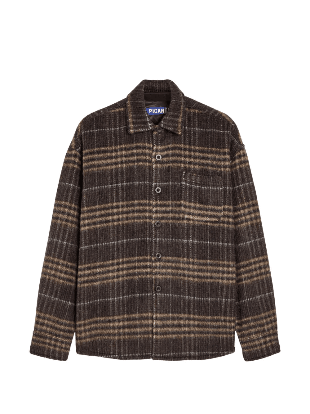 checked-pattern chest-pocket shirt - Image 1