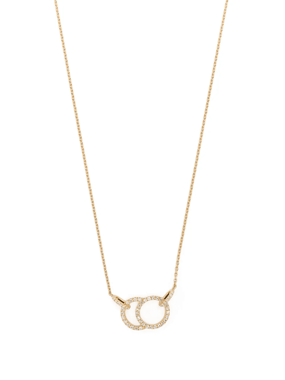 18kt recycled yellow gold CELESTE laboratory-grown diamond pavé pendant necklace - Image 1
