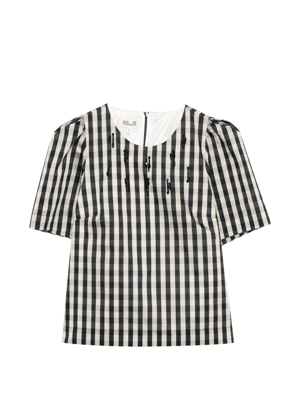 Minu beaded gingham top - Image 1