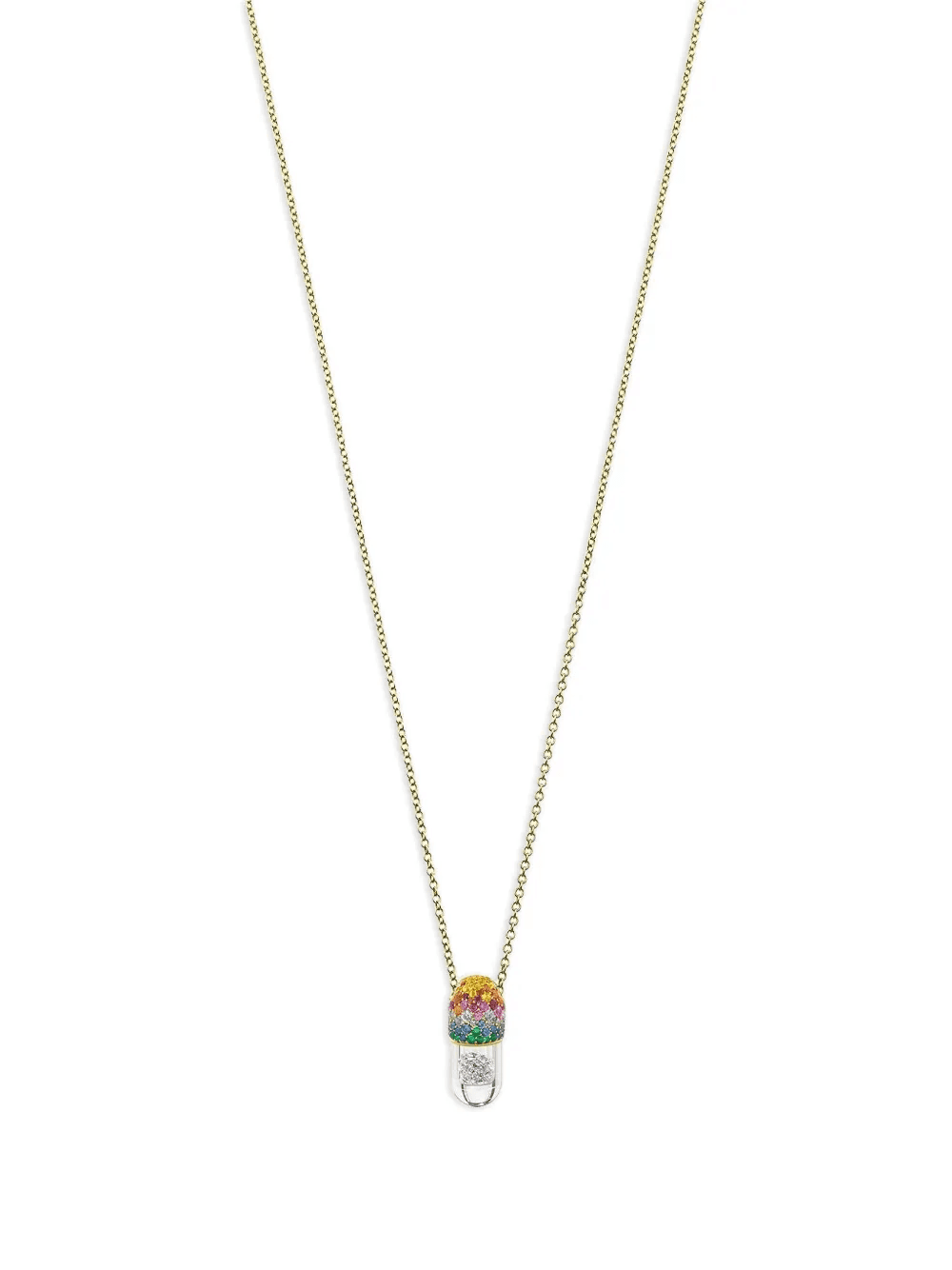 9K yellow gold mini Elixer Energry diamond necklace - Image 1