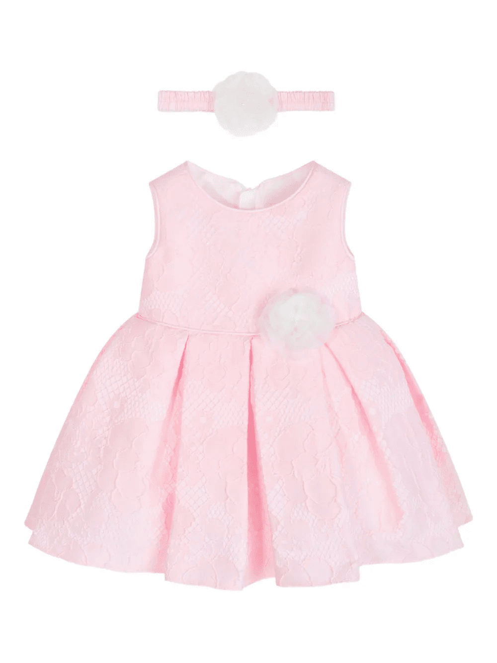 floral-lace pleated dress - Image 1