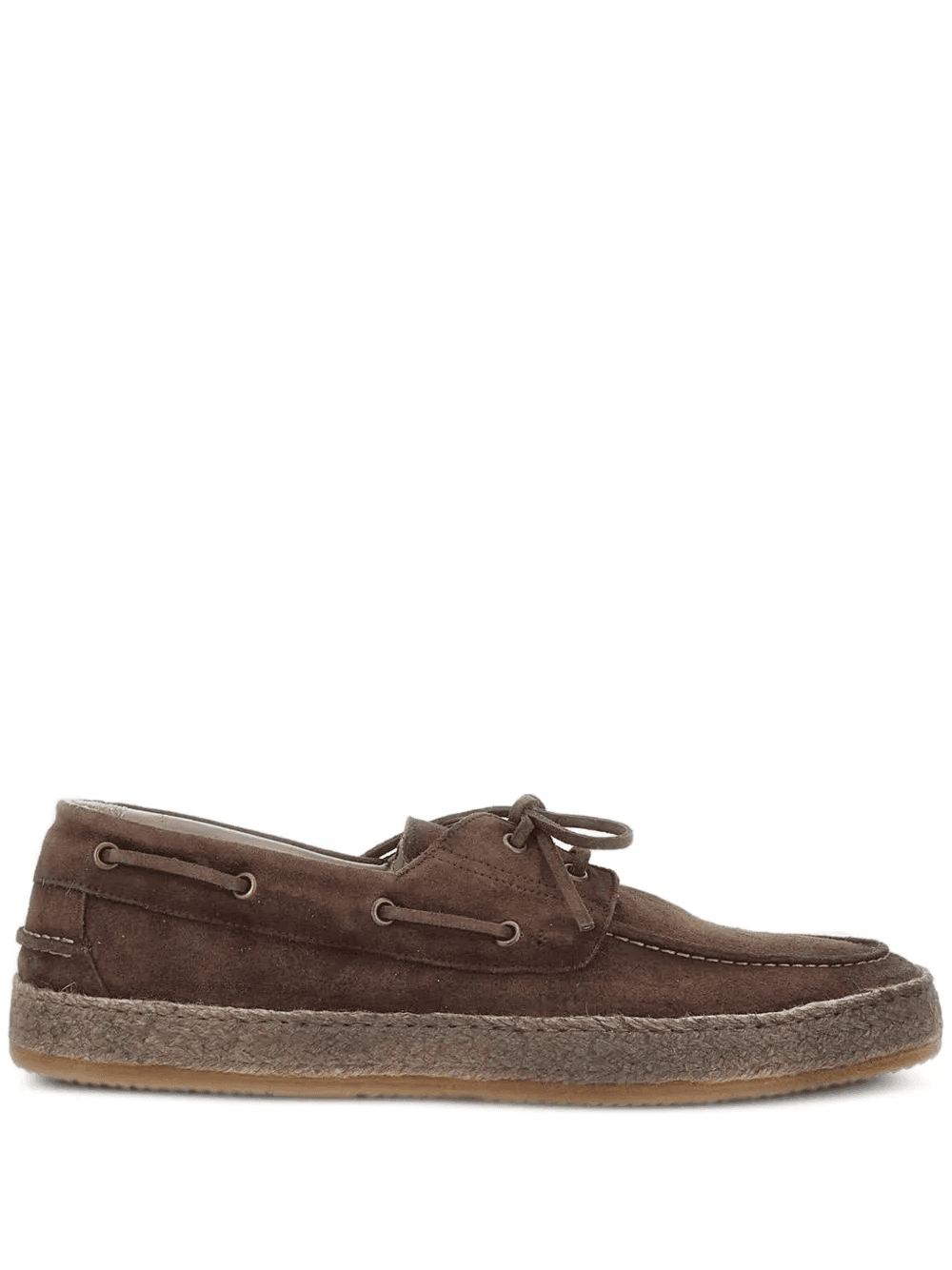 lace-up suede boat shoes - Image 1