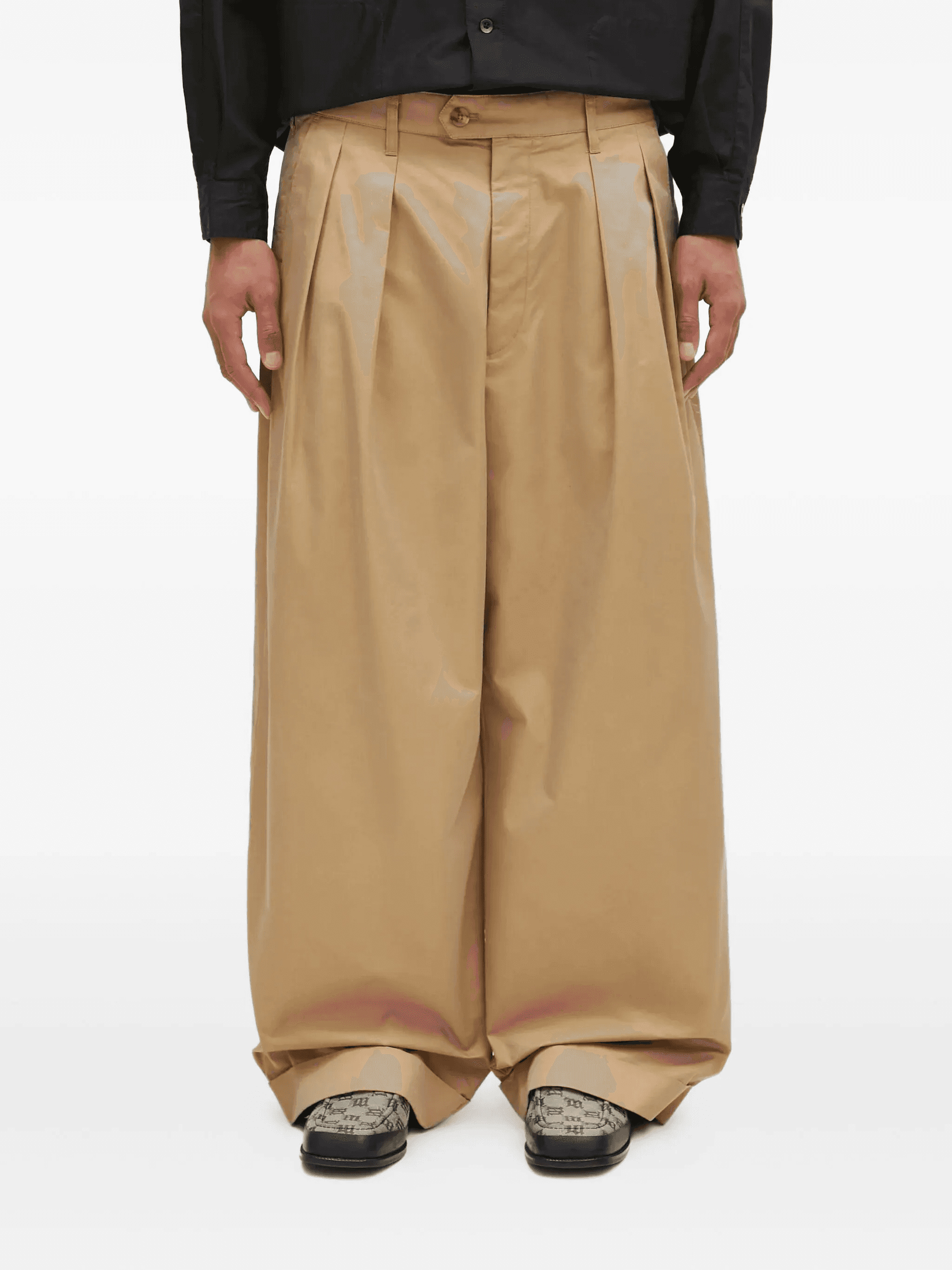 pleated wide-leg trousers - Image 1