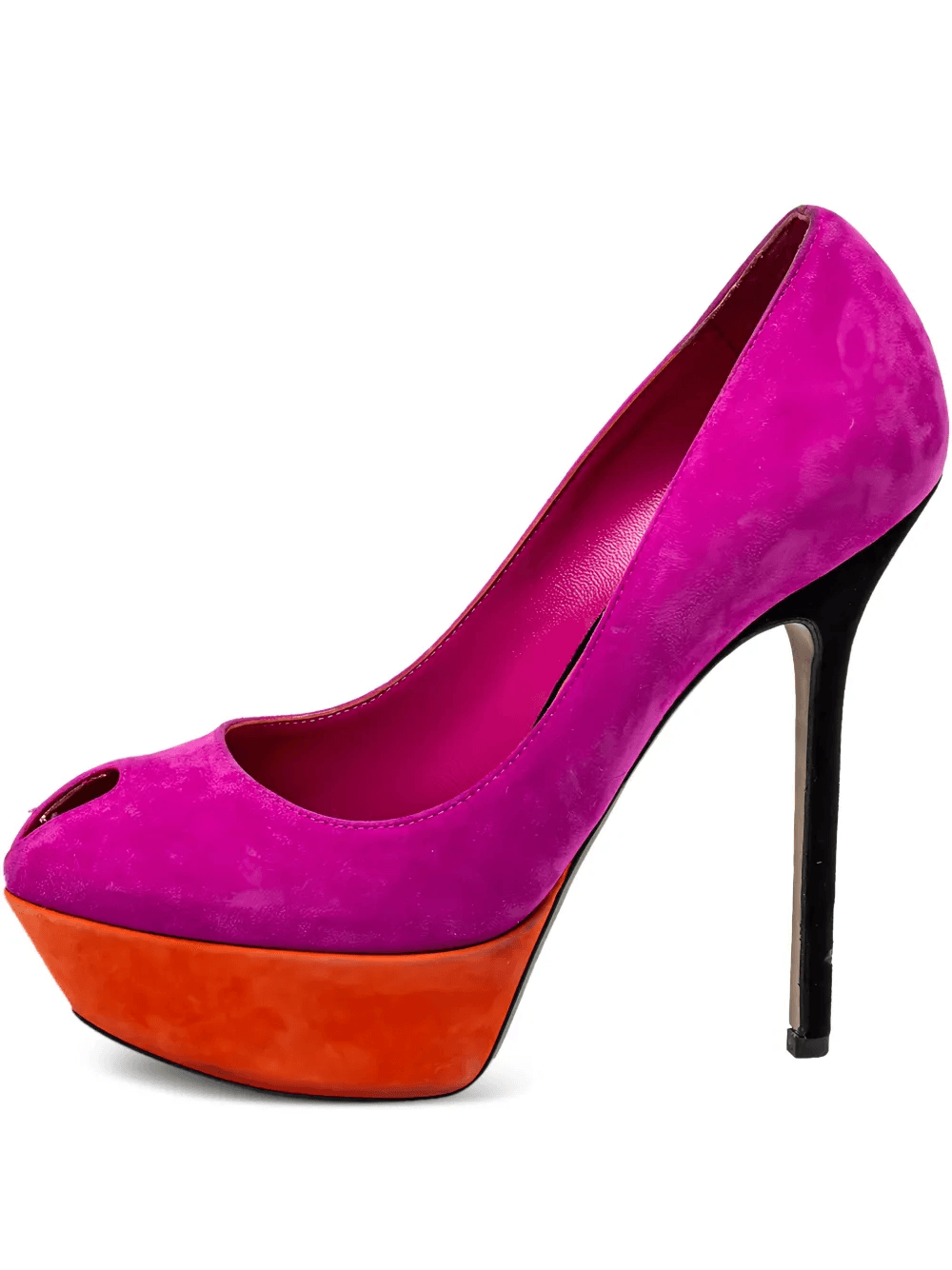 pre-owned 135mm peep-toe platform pumps - Image 1