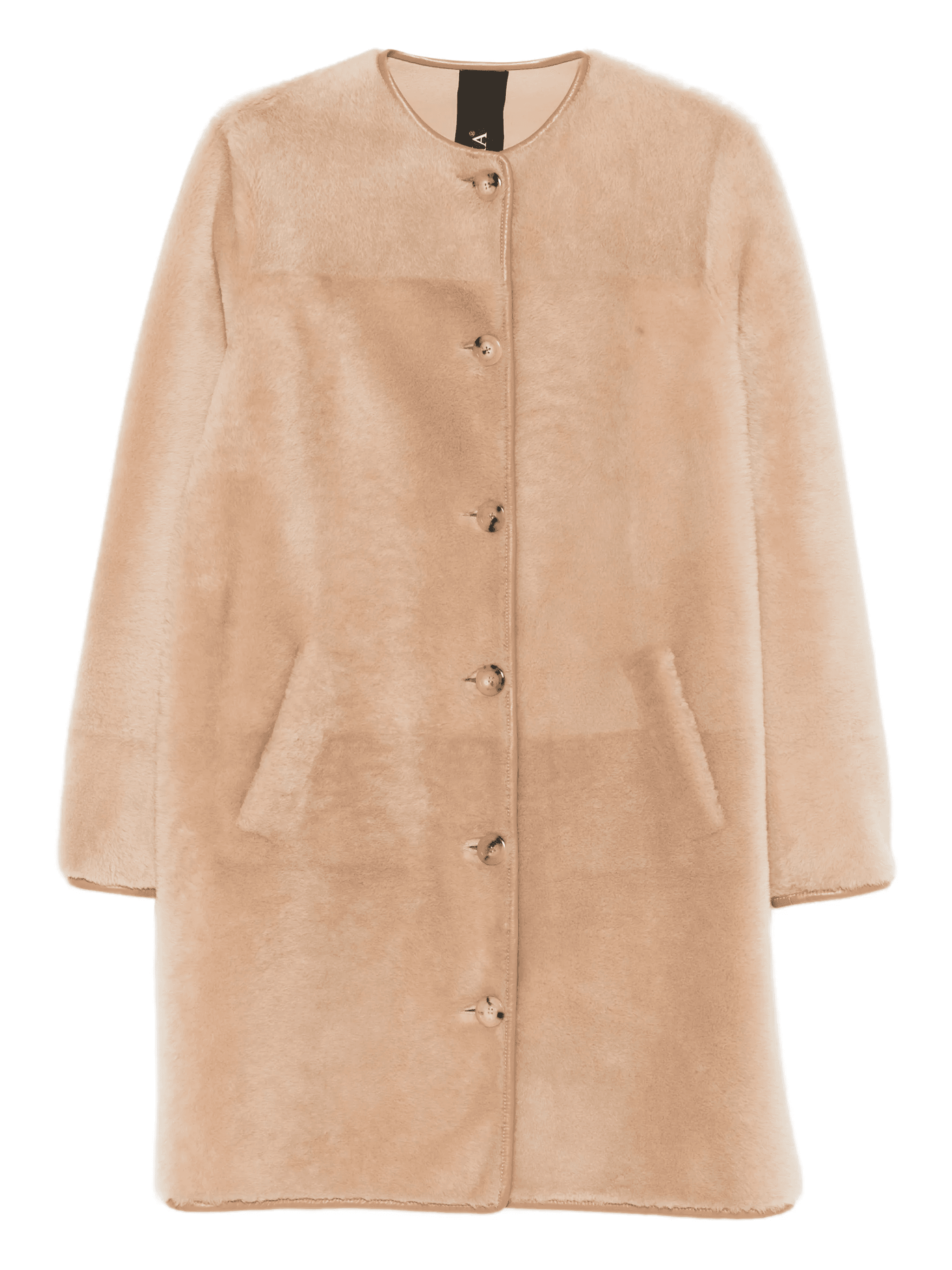 button -up sheepskin coat - Image 1