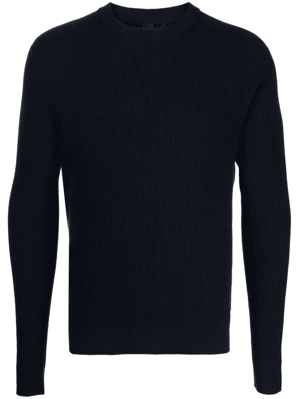logo-plaque ribbed-knit jumper - Image 1