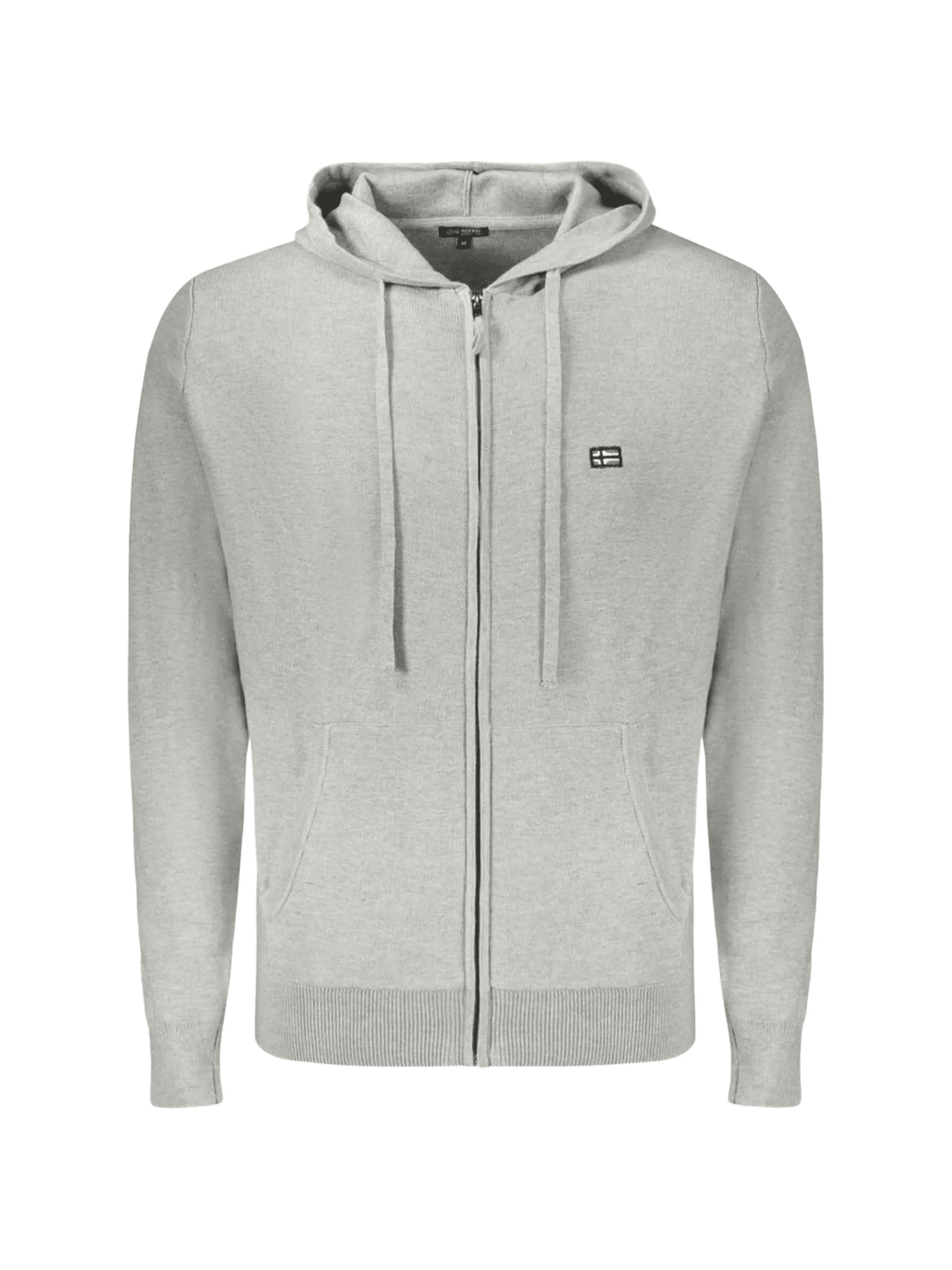 zip-up knitted hoodie - Image 1