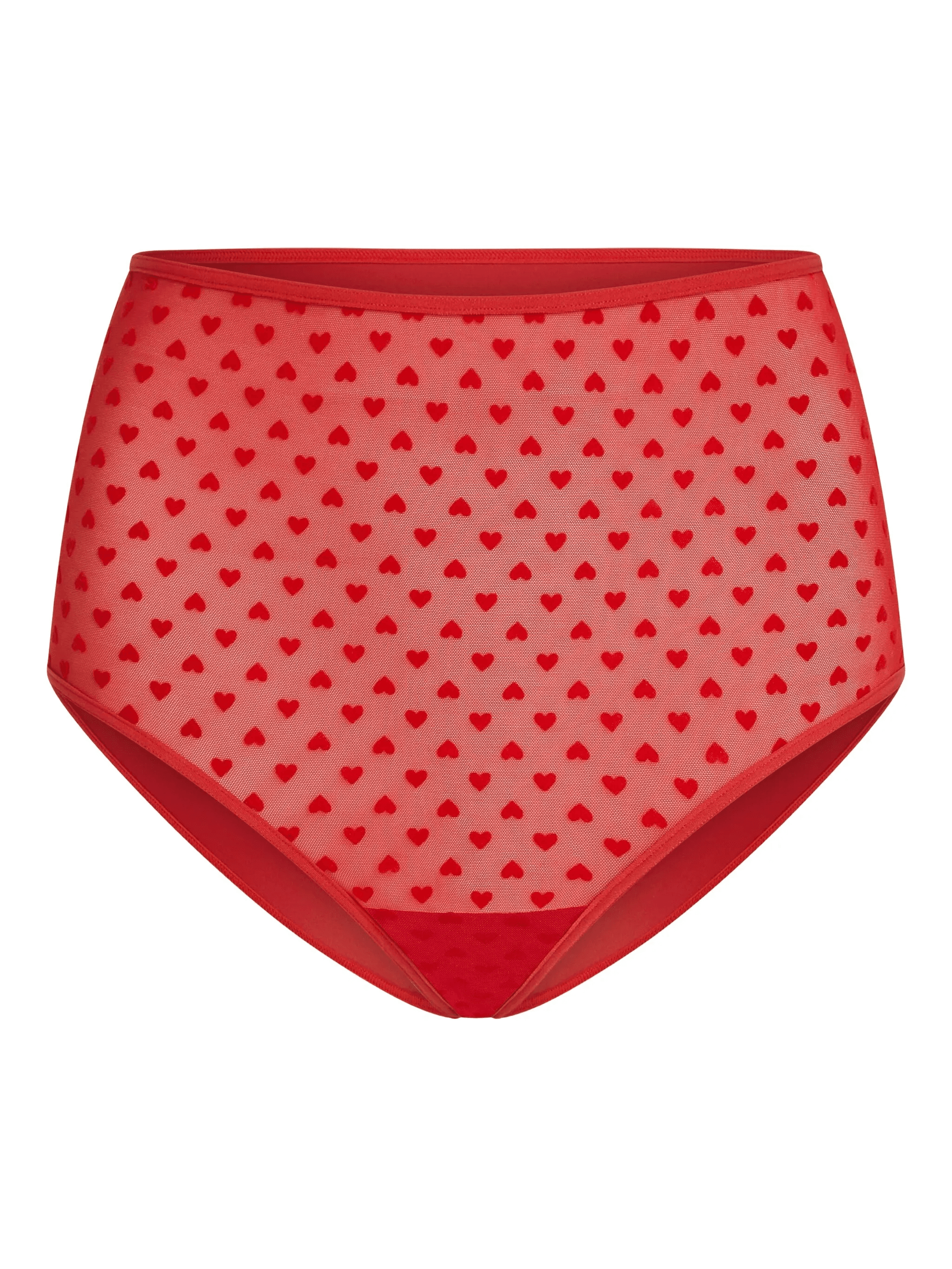 heart-pattern high-waist briefs - Image 1