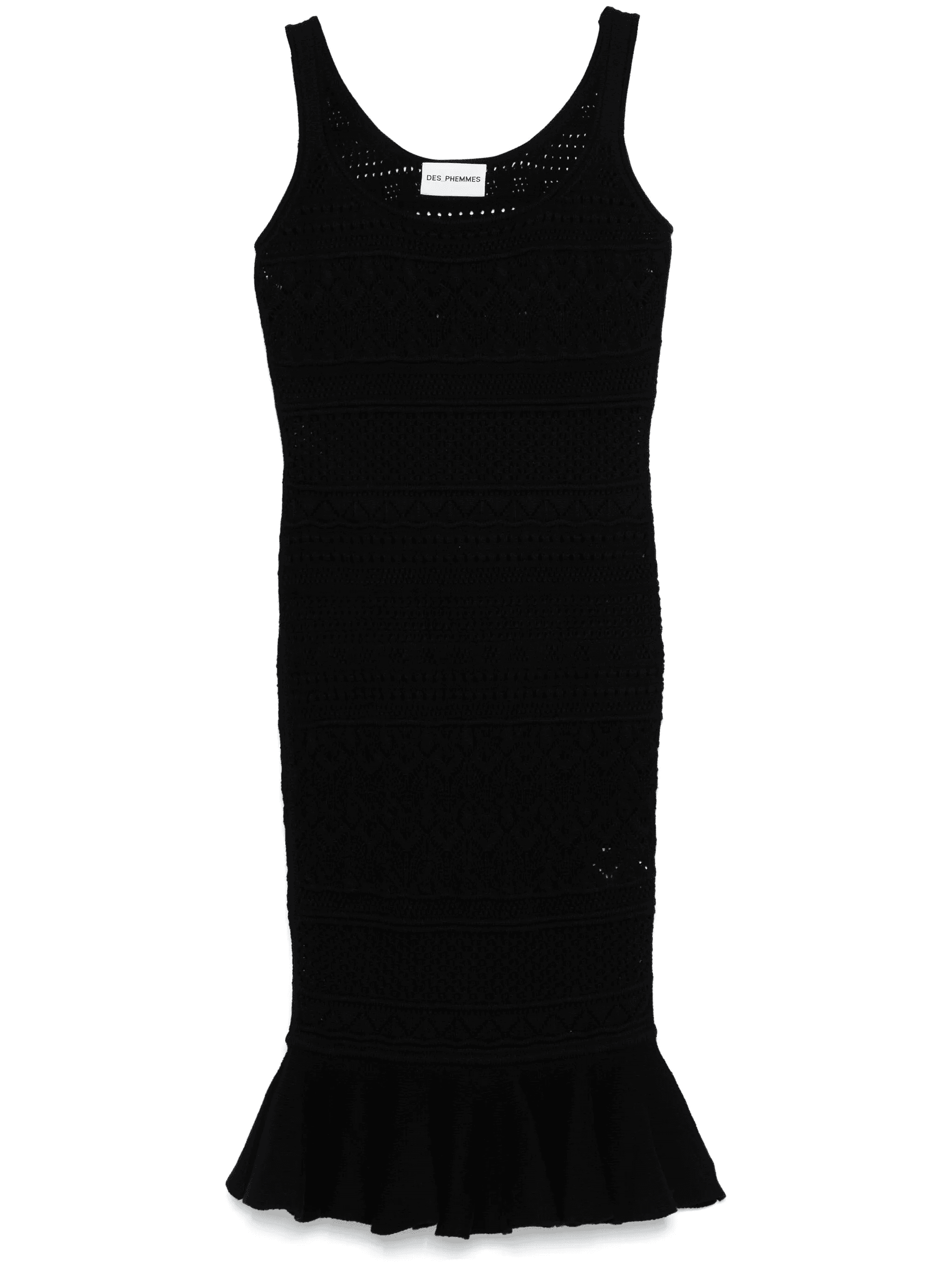 openwork knitted midi dress - Image 1