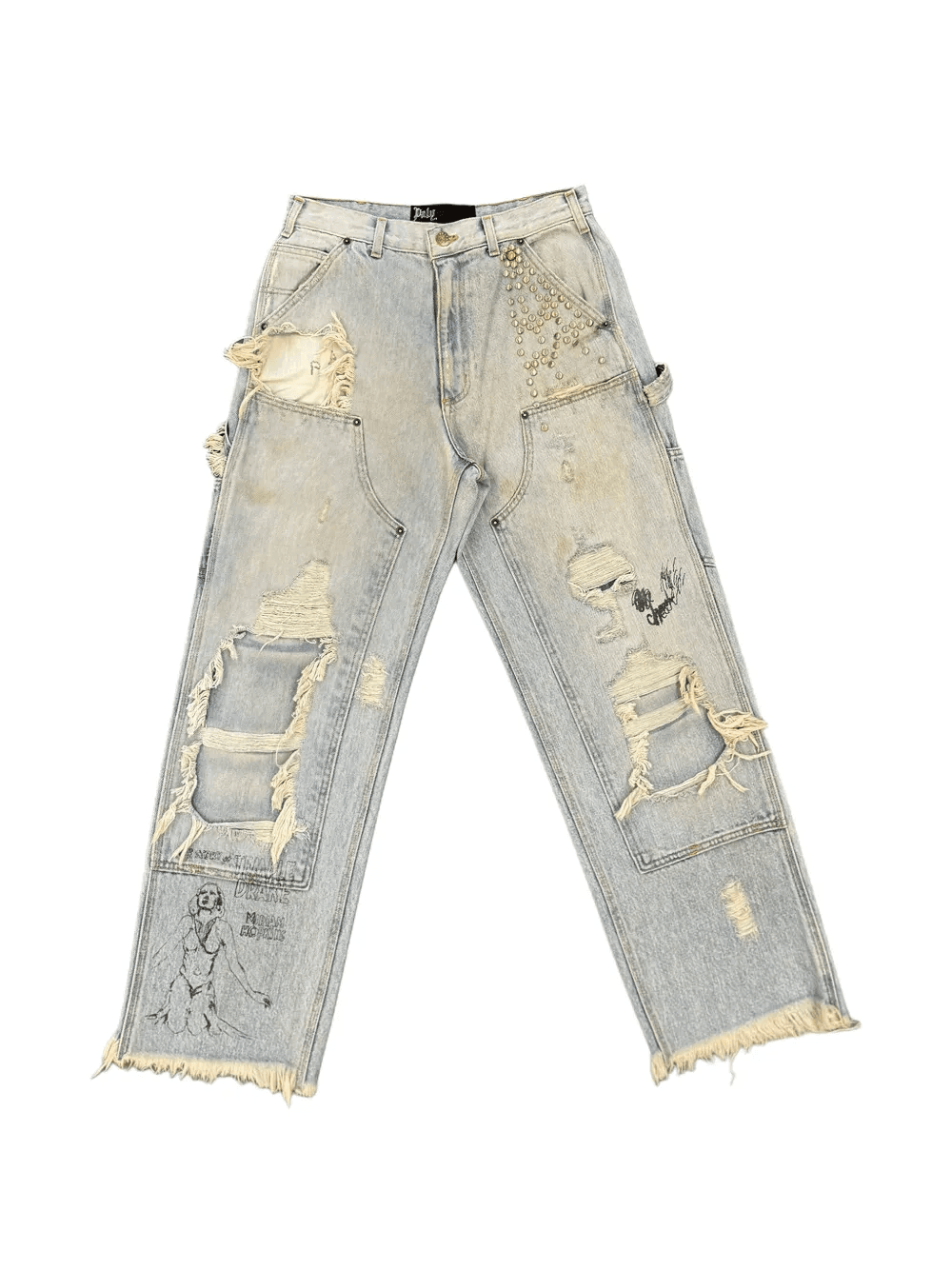 busted double-knee trousers - Image 1