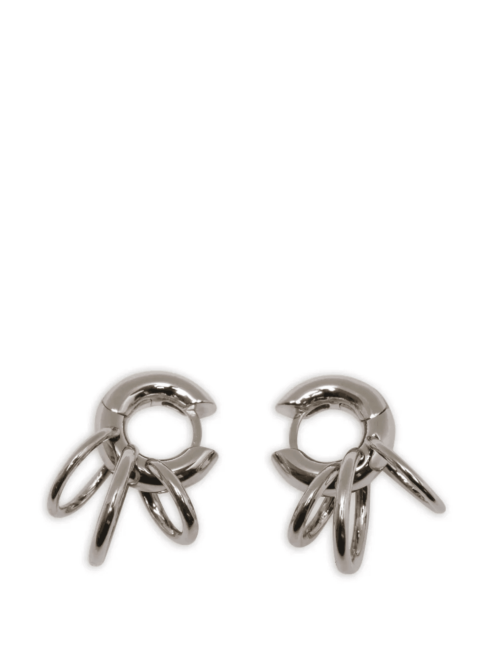 piercing-detail hoop earrings - Image 1